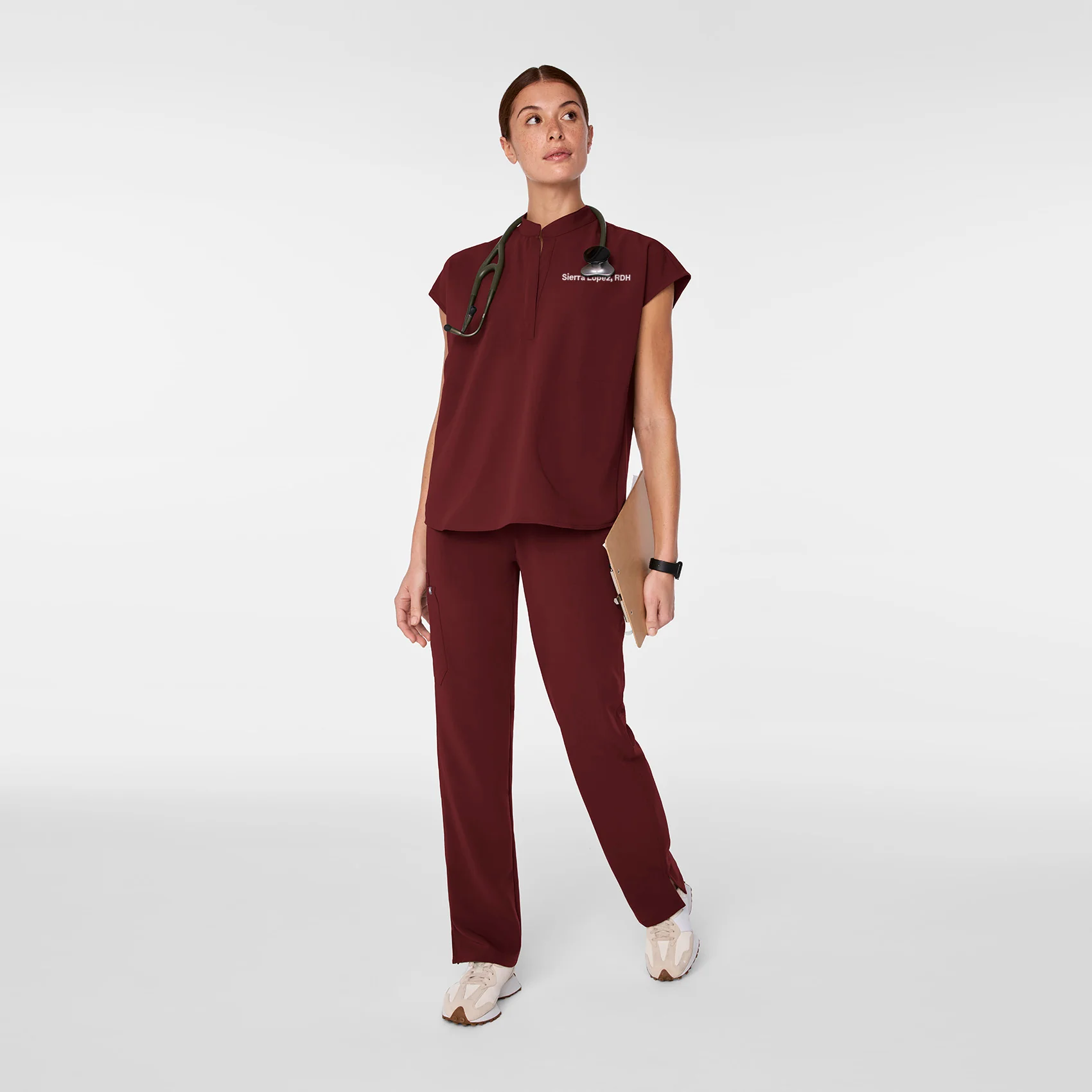 1808-women-s-burgundy-rafaelatm-oversized-scrub-top-5.webp Women's Burgundy Rafaela™ - Oversized Scrub Top
