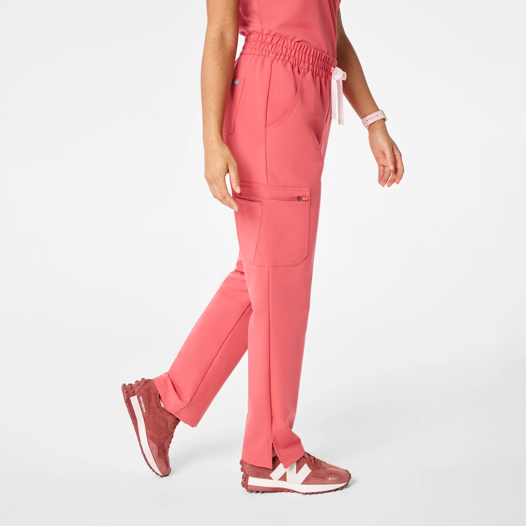 18115-women-s-pulmonary-pink-high-waisted-dowa-tall-scrub-pants-3.webp women's Pulmonary Pink High Waisted Dowa - Tall Scrub Pants