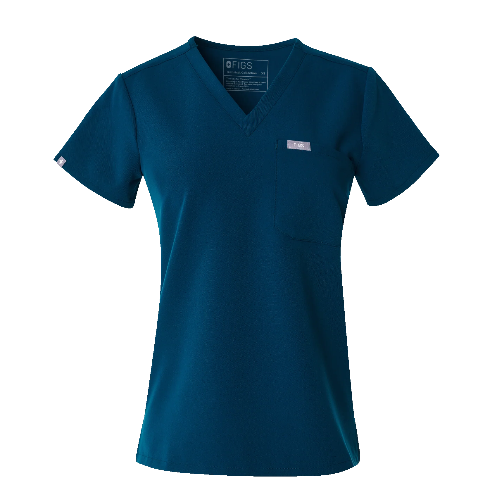 women's Deep Reef Catarina Petite - One-Pocket Scrub Top™