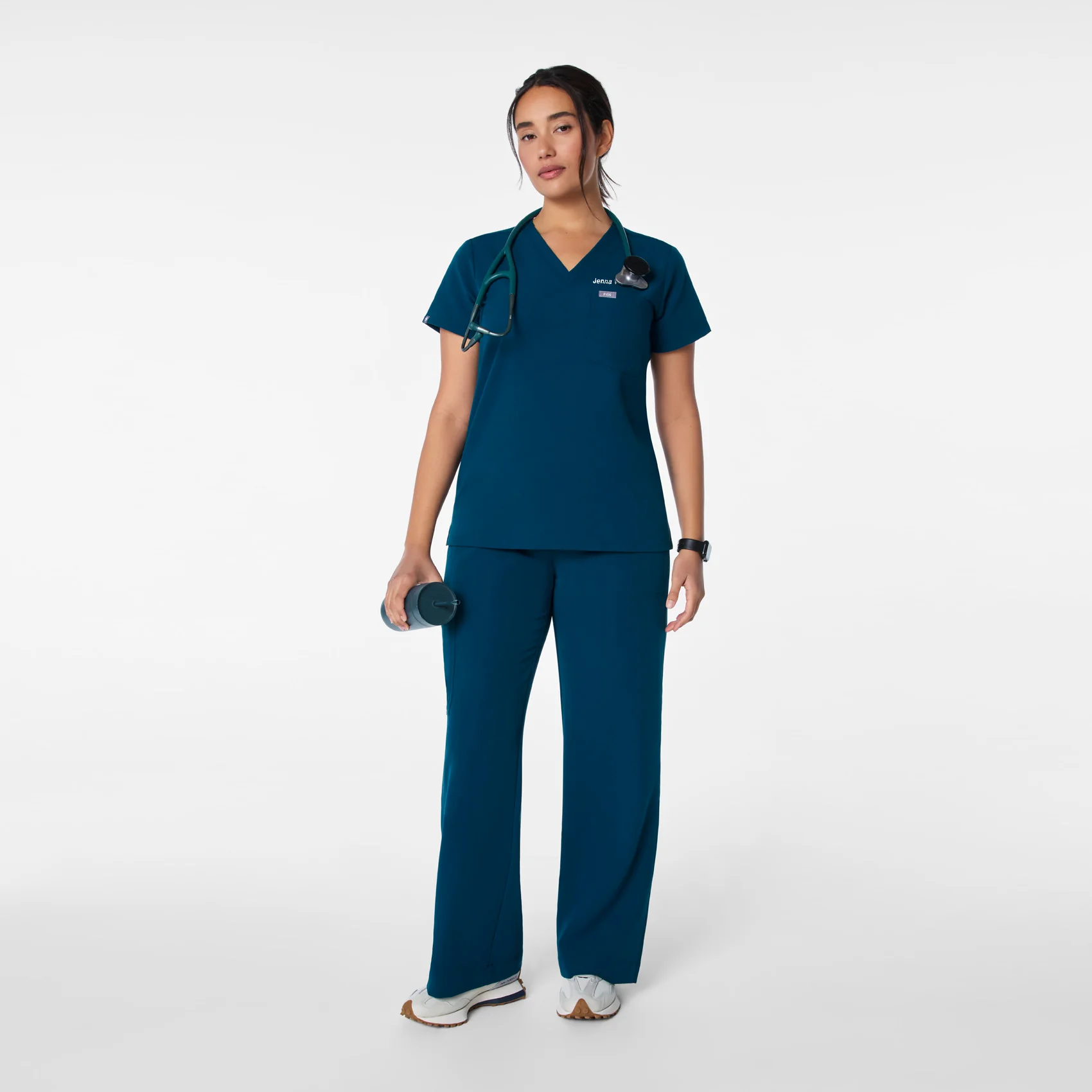 women's Deep Reef Catarina Petite - One-Pocket Scrub Top™
