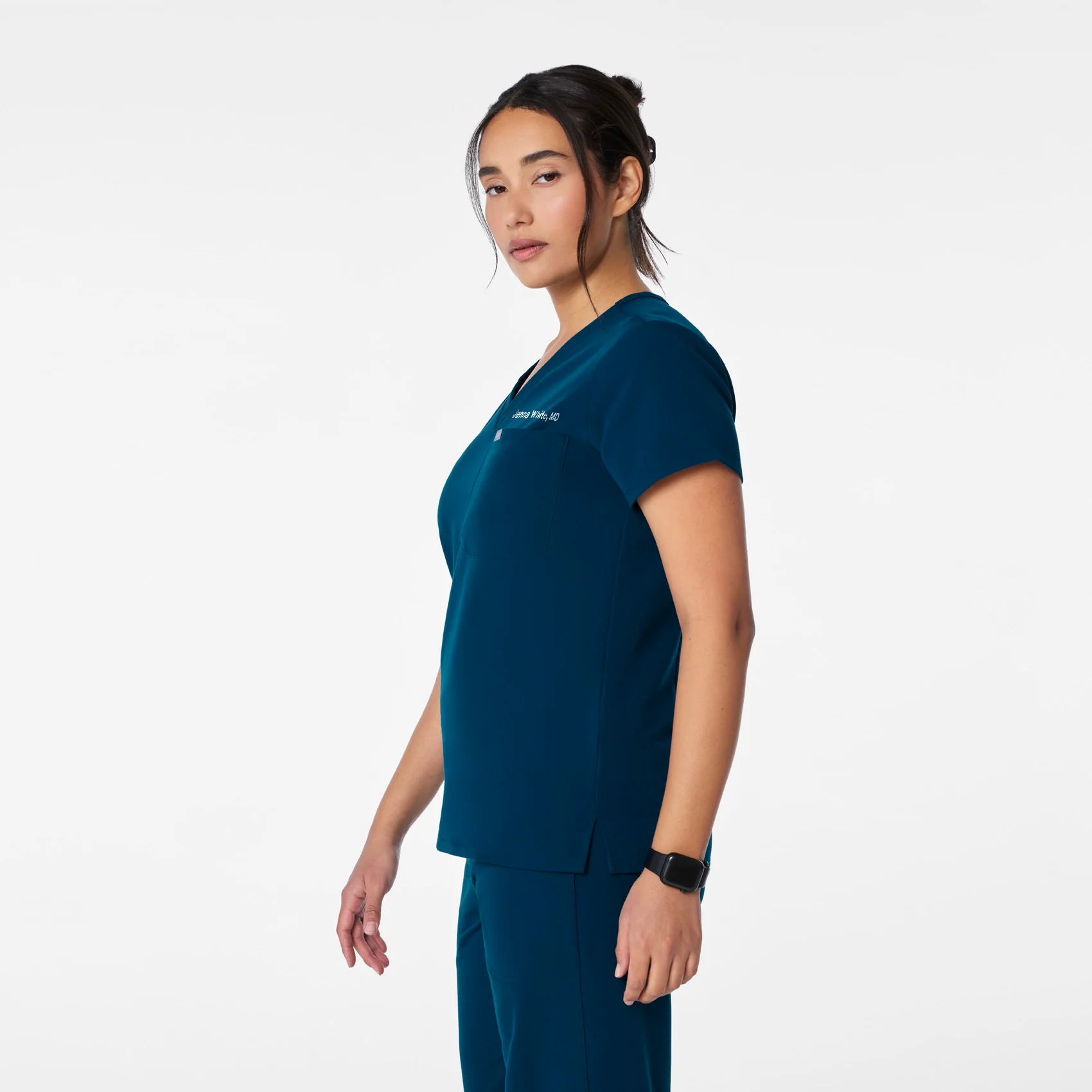women's Deep Reef Catarina Petite - One-Pocket Scrub Top™