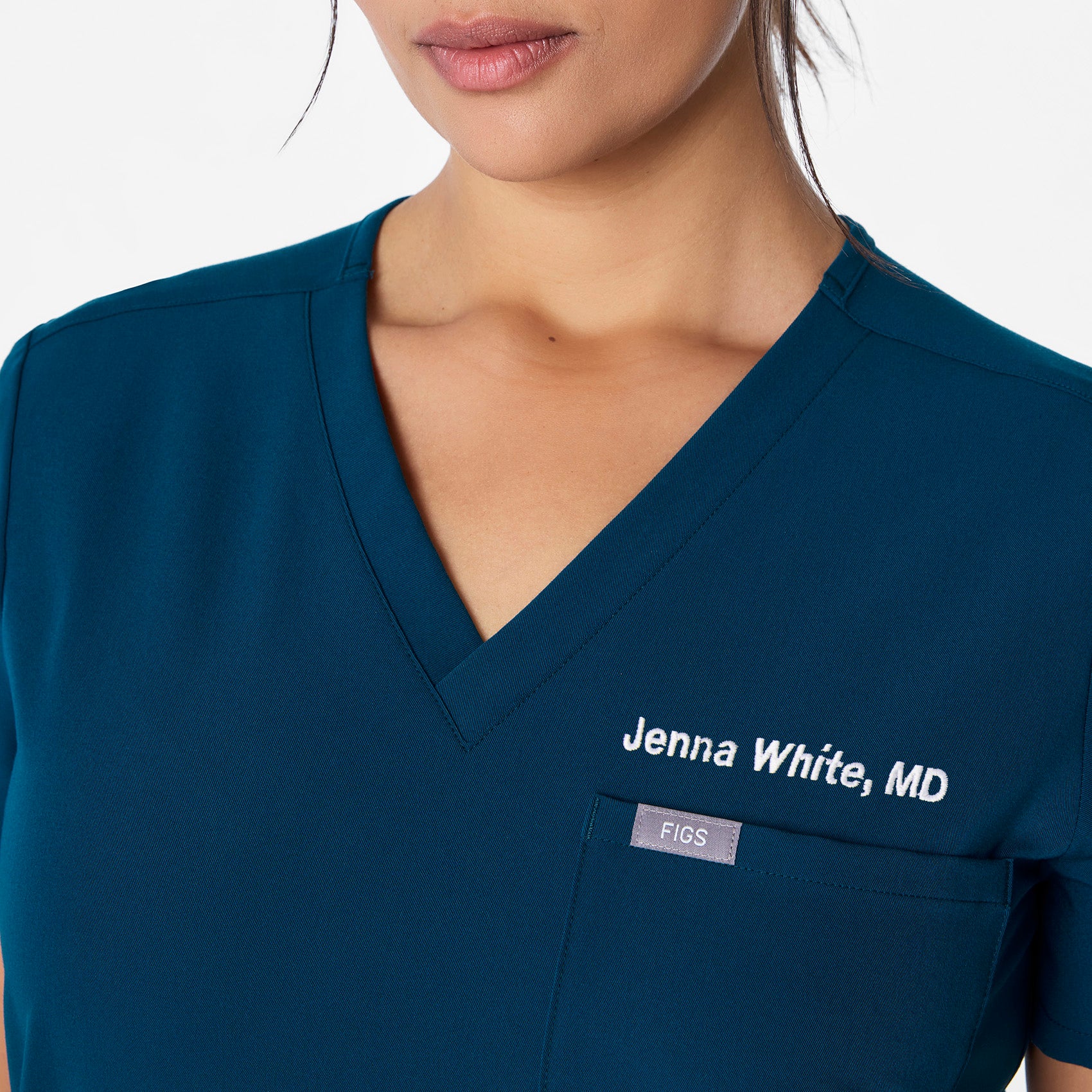 women's Deep Reef Catarina Petite - One-Pocket Scrub Top™