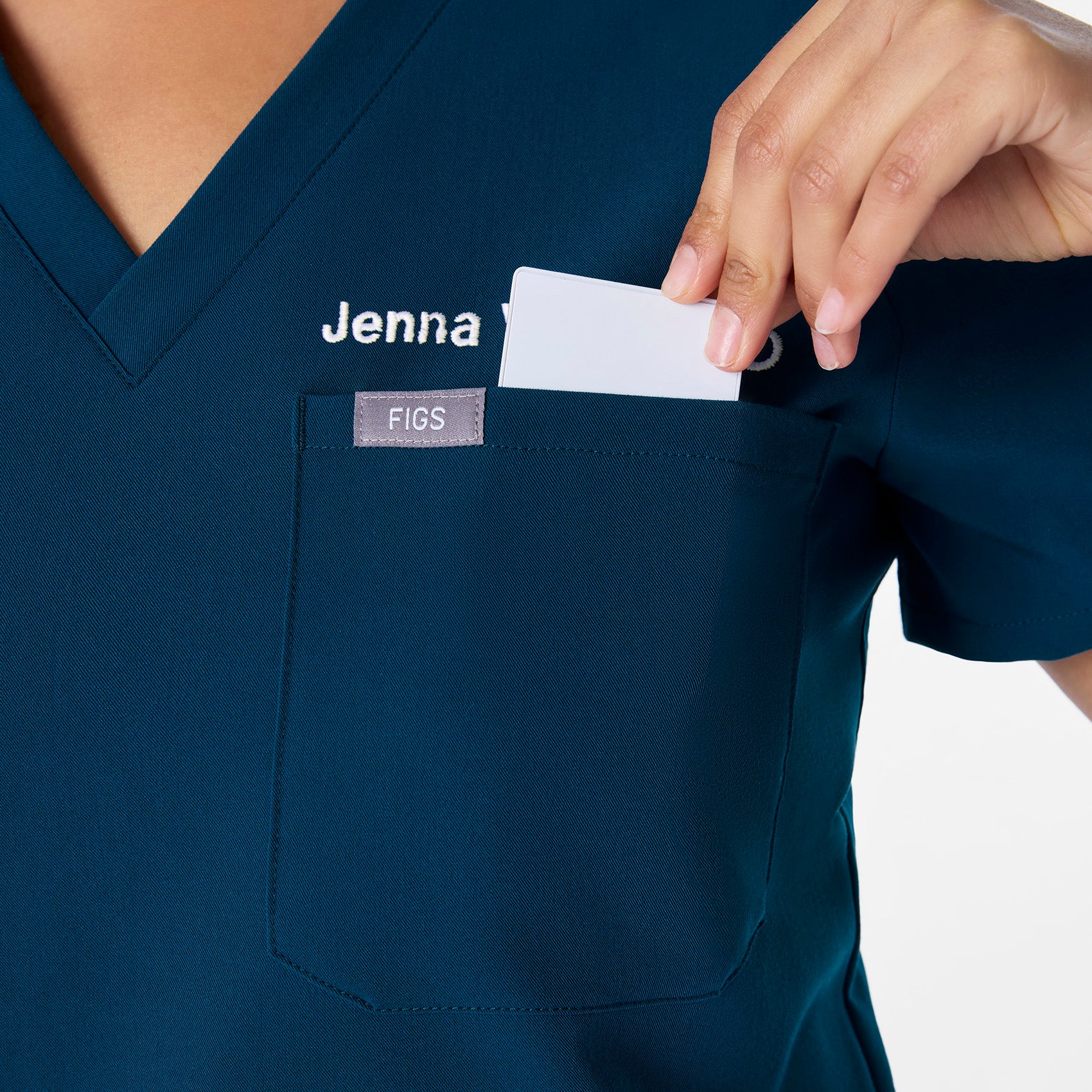 women's Deep Reef Catarina Petite - One-Pocket Scrub Top™