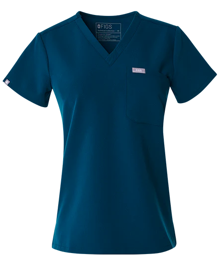 women's Deep Reef Catarina Petite - One-Pocket Scrub Top™