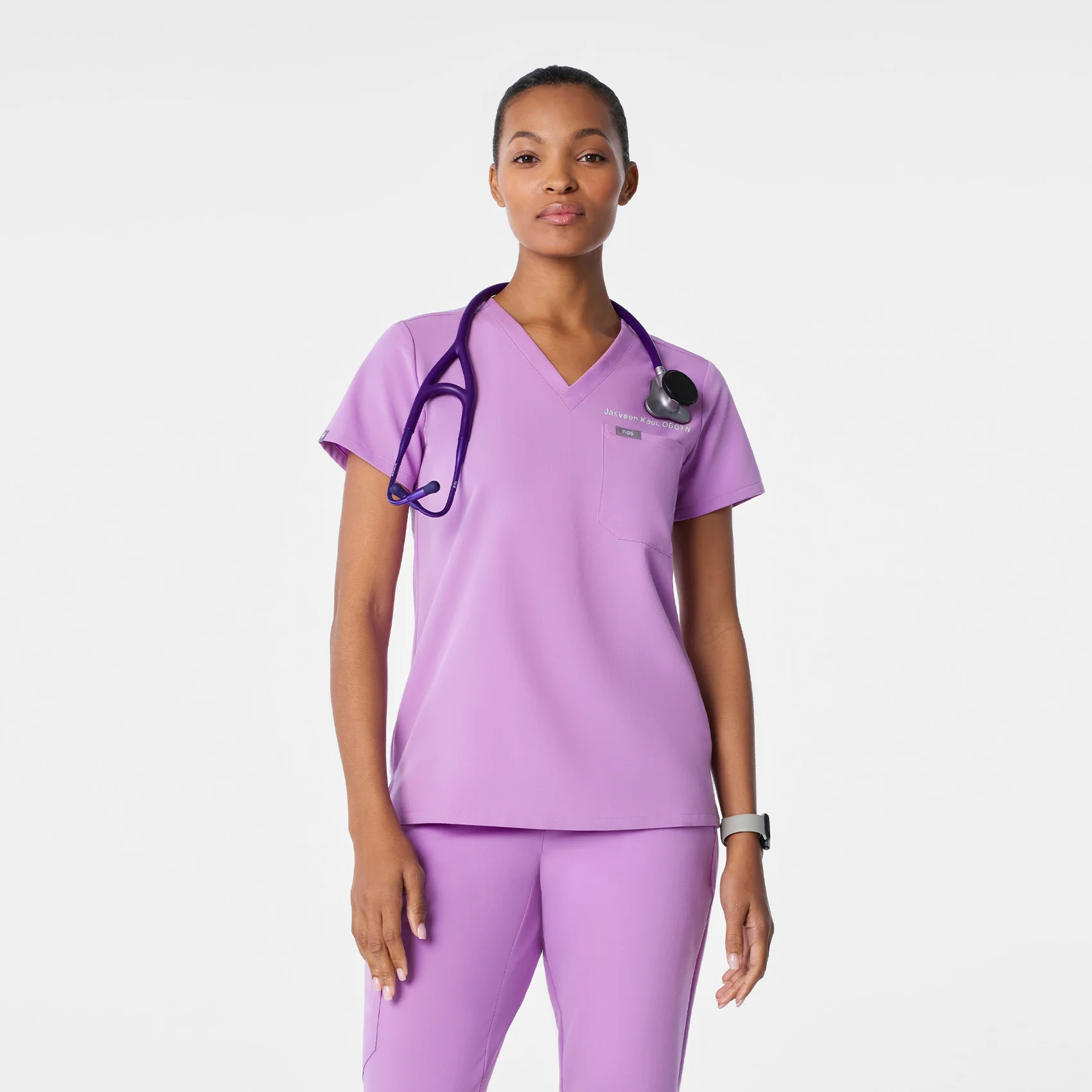 women's Wild Iris Catarina Petite - One-Pocket Scrub Top™
