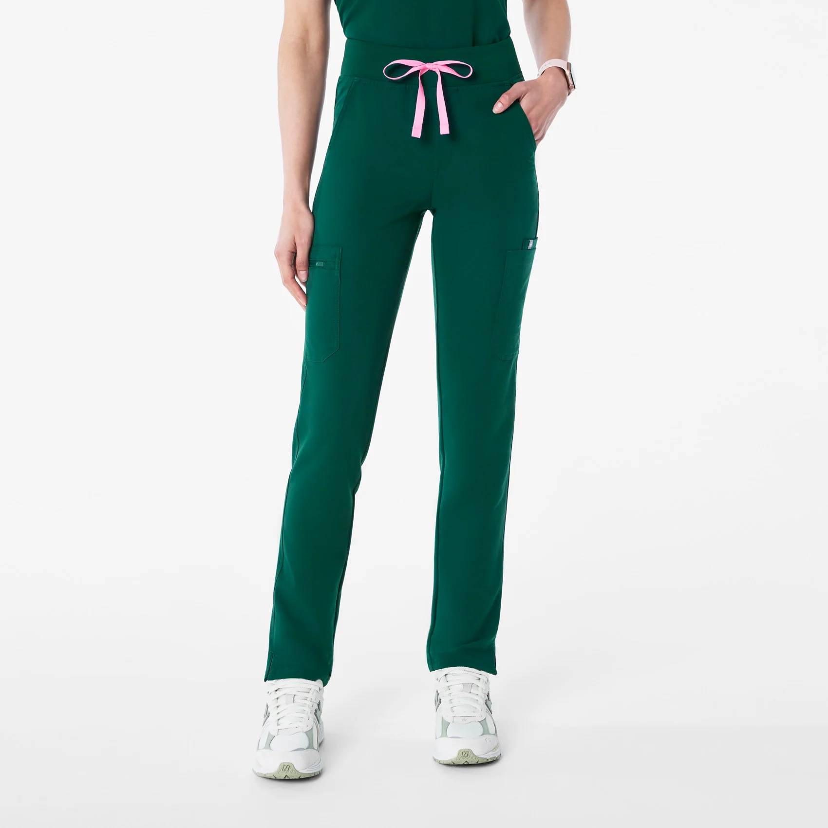 women's Forest Green High Waisted Yola - Petite Skinny Scrub Pant™