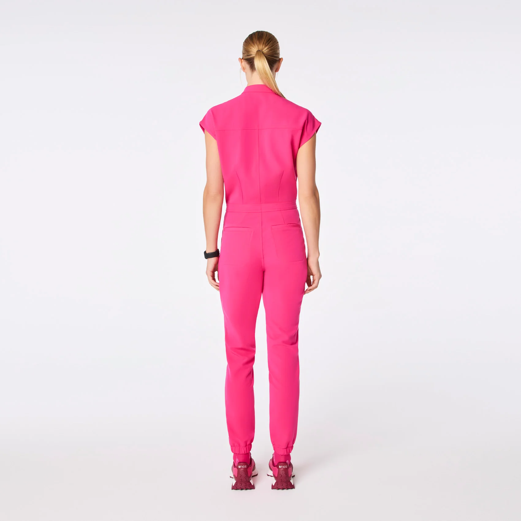 19041-women-s-shocking-pink-rafaela-cargo-scrubjumpsuittm-2.webp women's Shocking Pink Rafaela Cargo - ScrubJumpsuit™