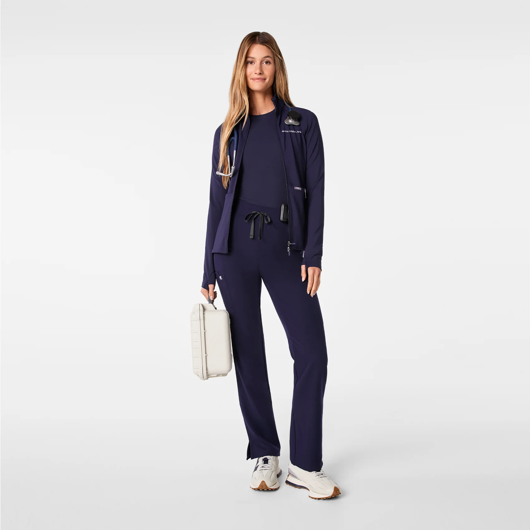 women's Navy High Waisted Kade - Tall Cargo Scrub Pant™