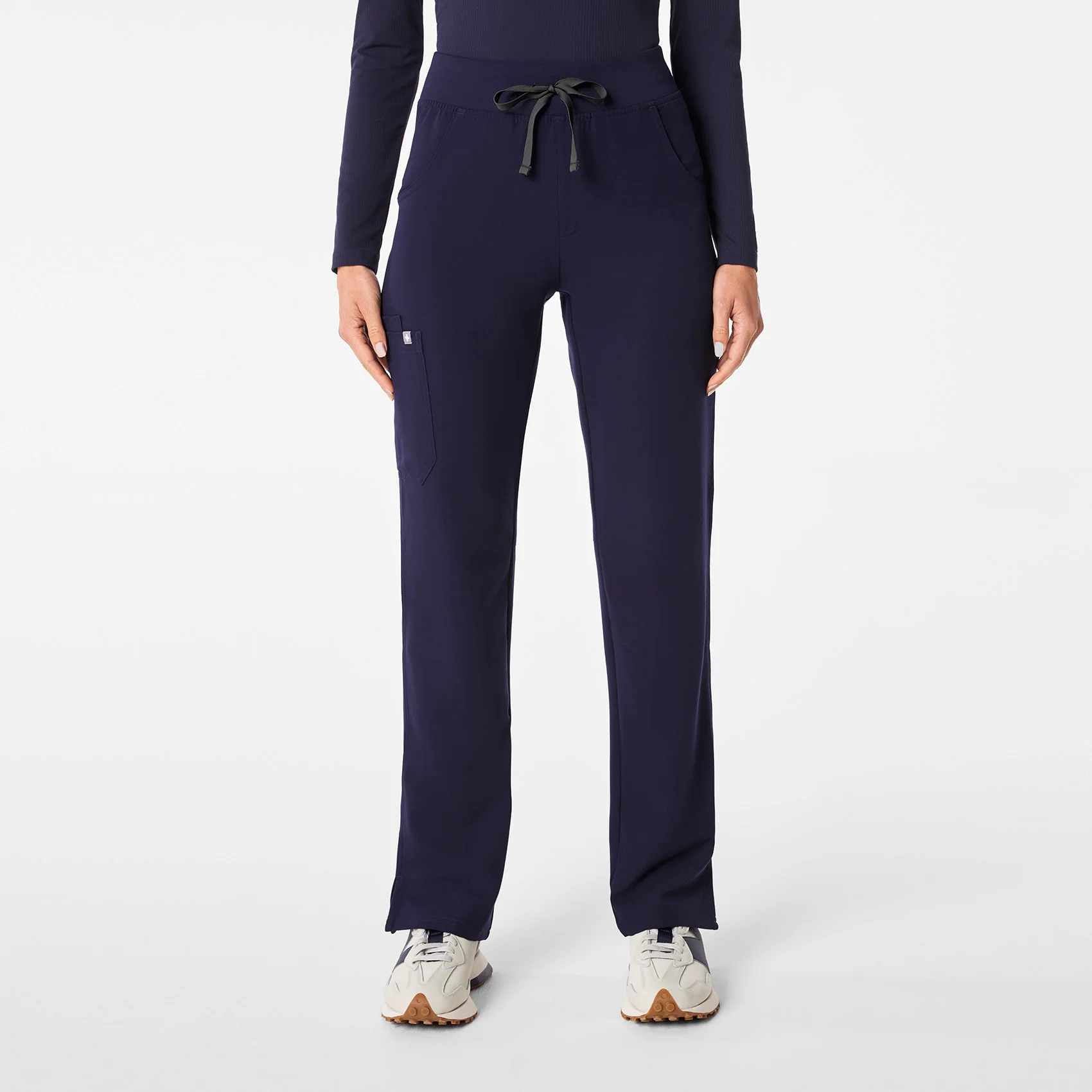 women's Navy High Waisted Kade - Petite Cargo Scrub Pant™