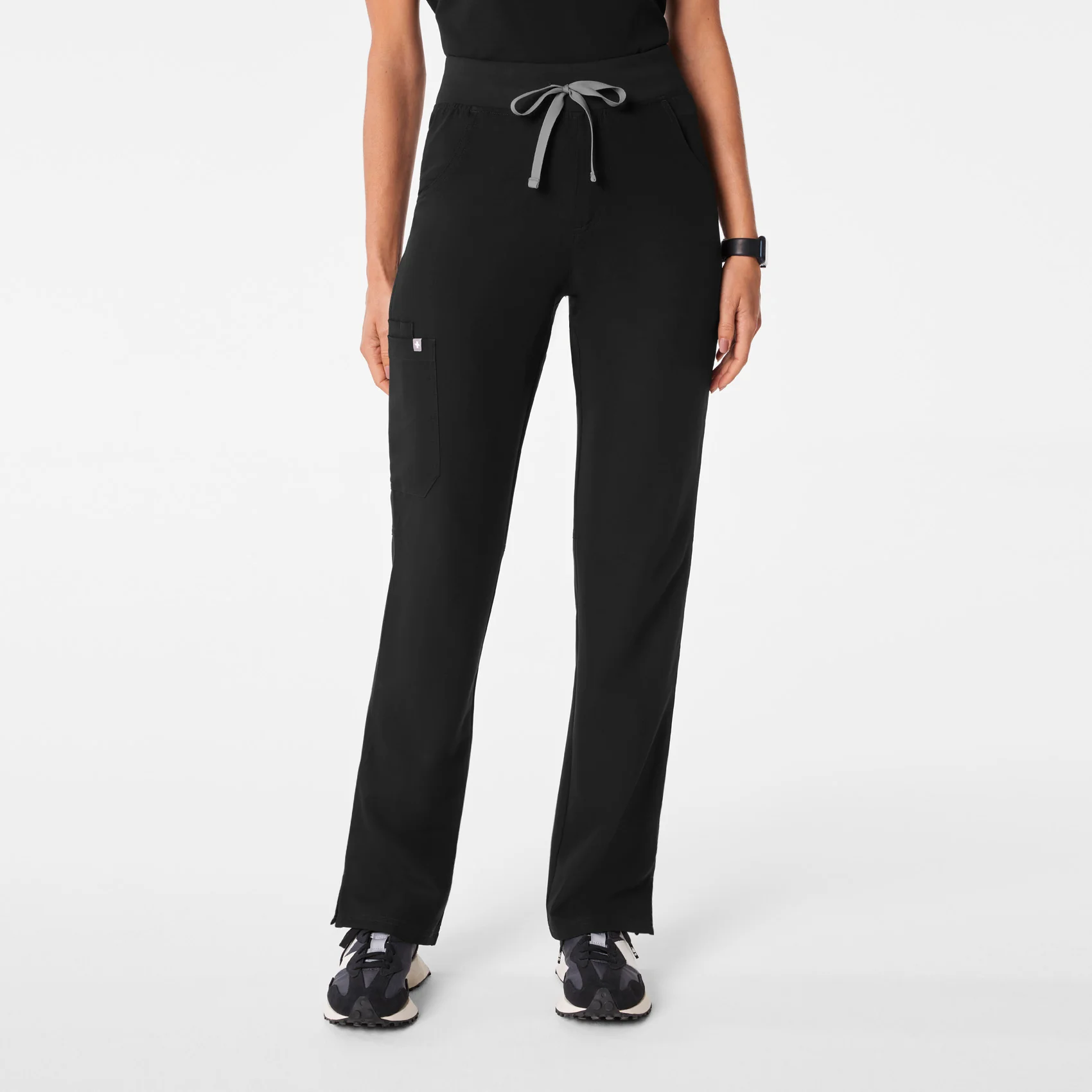 women's Black High Waisted Kade - Petite Cargo Scrub Pant™