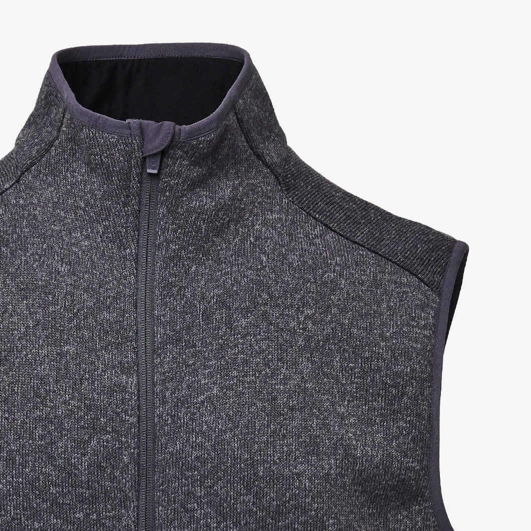 men's Heathered Dark Charcoal On-Shift™ Sweater Knit Vest