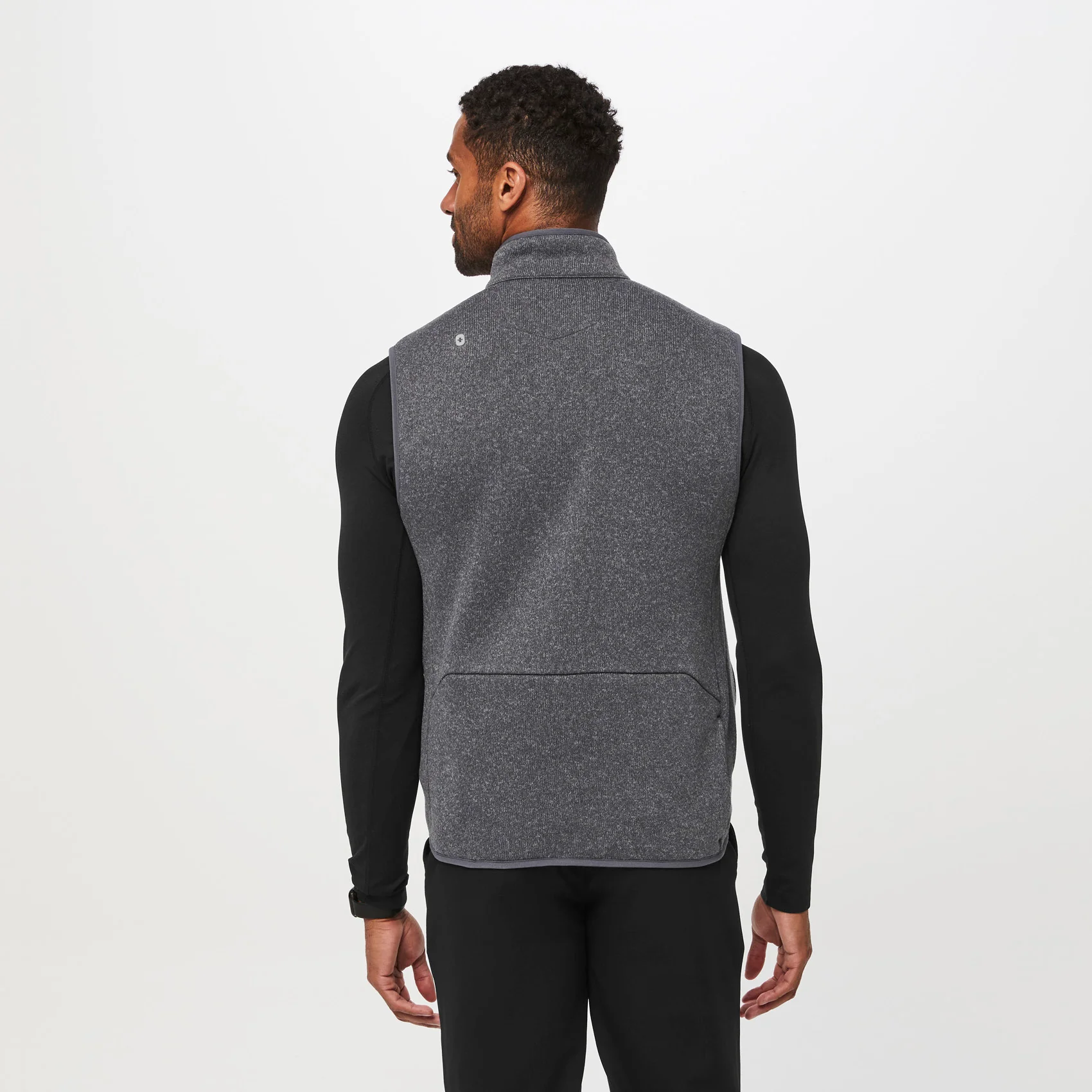 men's Heathered Dark Charcoal On-Shift™ Sweater Knit Vest