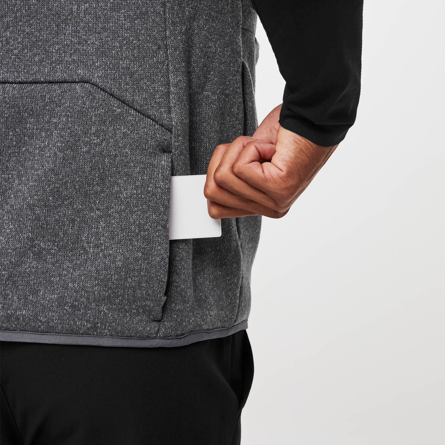 men's Heathered Dark Charcoal On-Shift™ Sweater Knit Vest