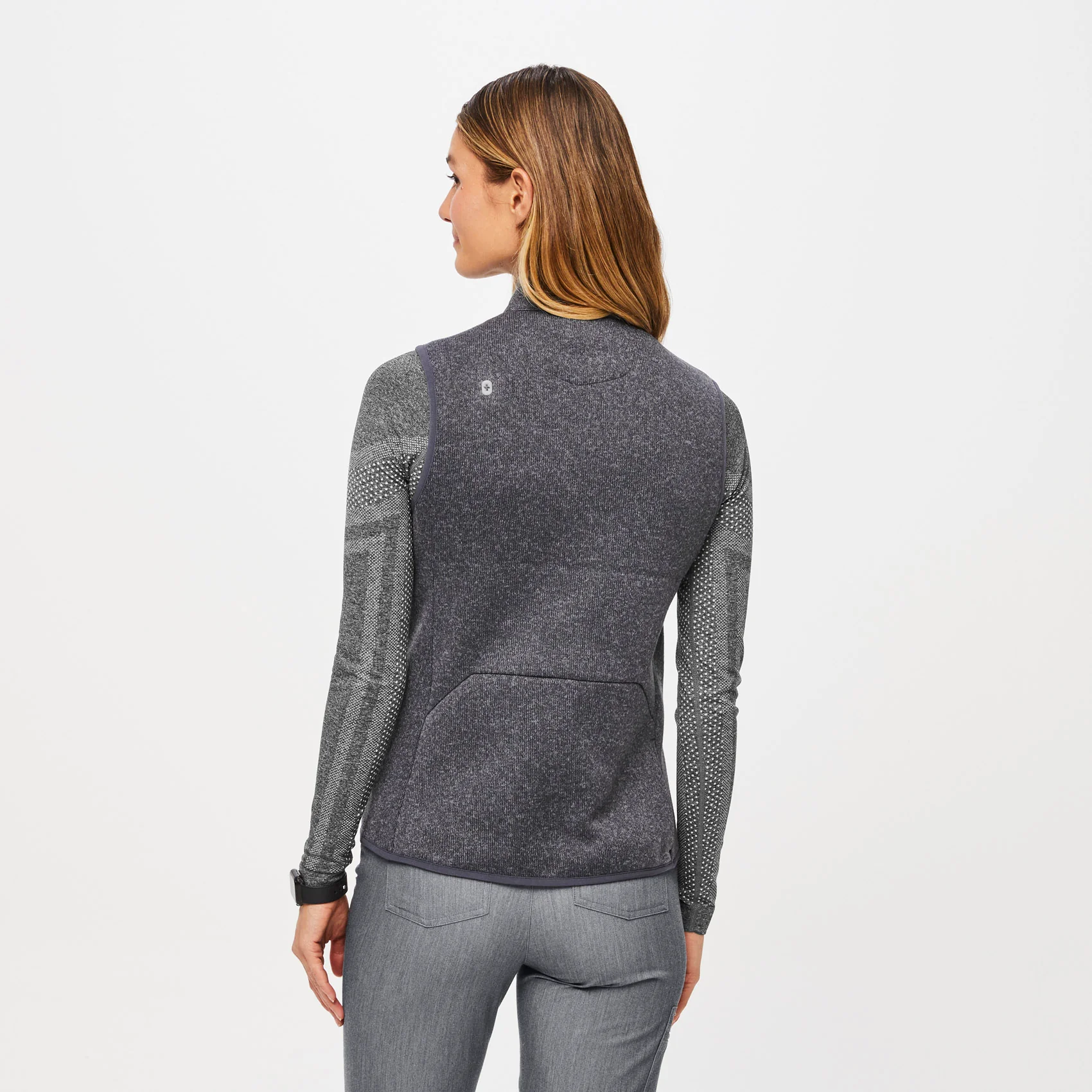 19632-women-s-heathered-dark-charcoal-on-shifttm-sweater-knit-vest-4.webp women's Heathered Dark Charcoal On-Shift™ - Sweater Knit Vest