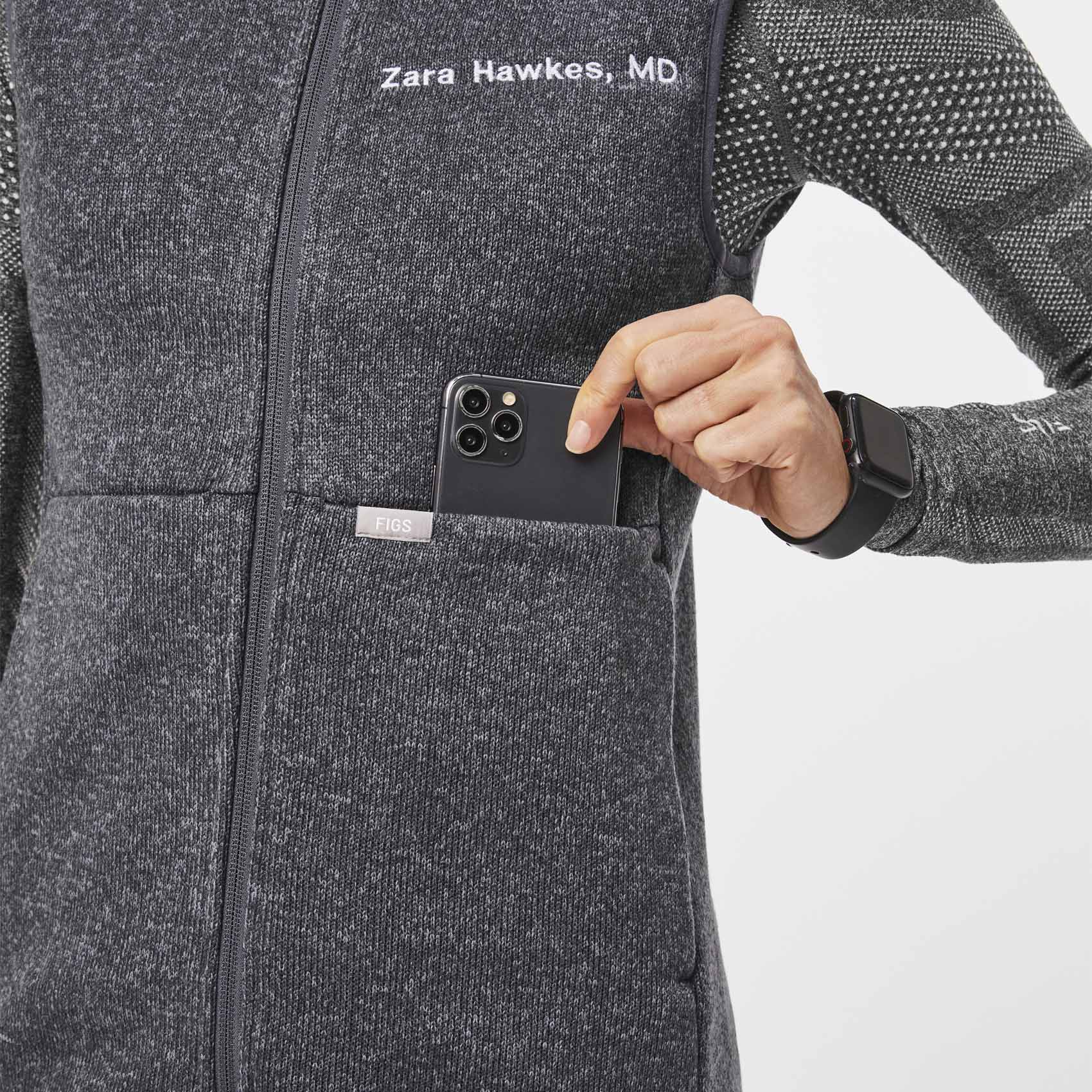 19632-women-s-heathered-dark-charcoal-on-shifttm-sweater-knit-vest-6.jpg women's Heathered Dark Charcoal On-Shift™ - Sweater Knit Vest
