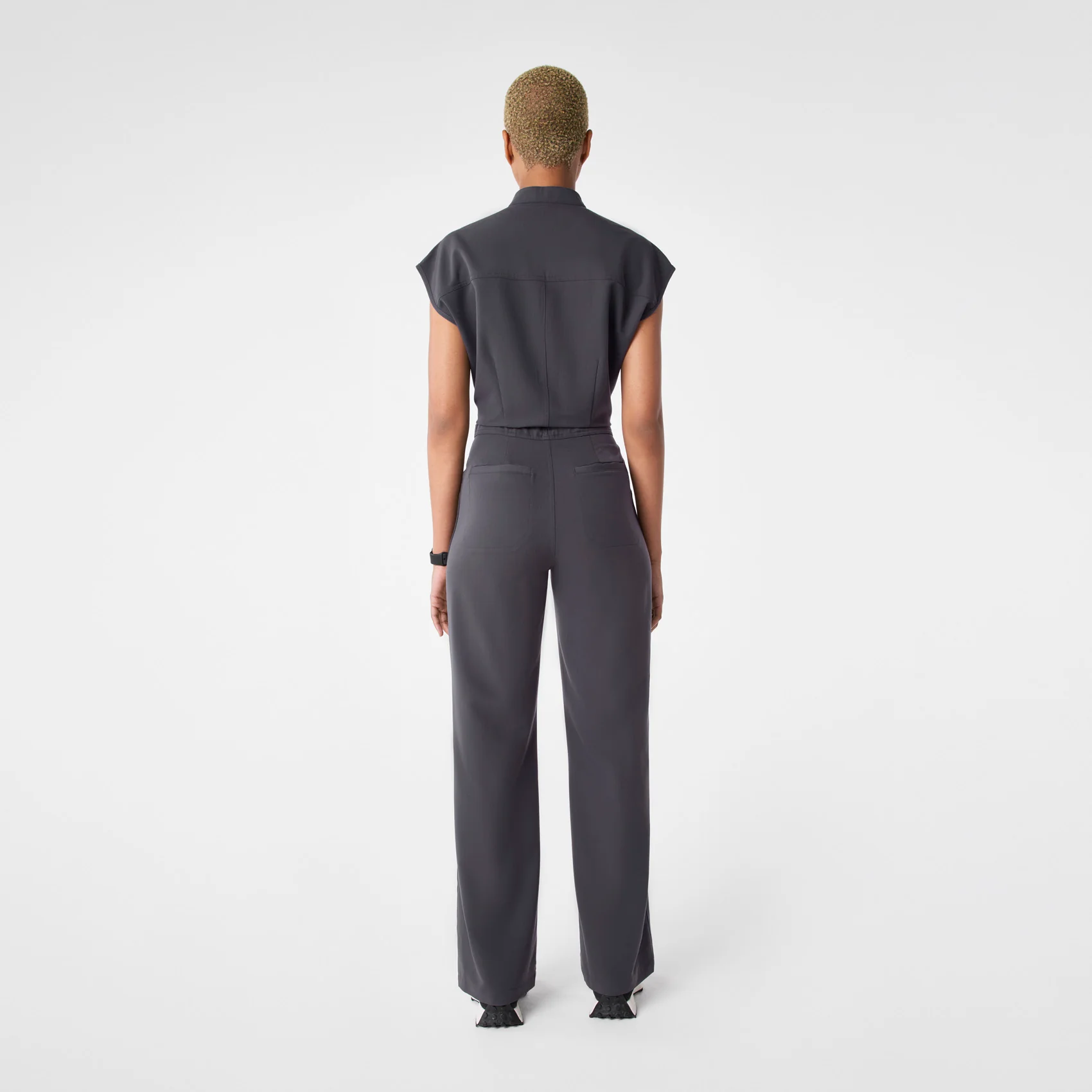 women's Charcoal Rafaela Wide Leg - ScrubJumpsuit™