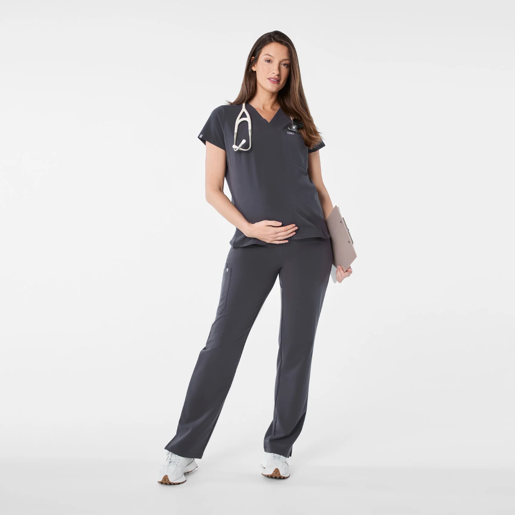 women's Charcoal Kade - Maternity Straight Leg Scrub Pant™