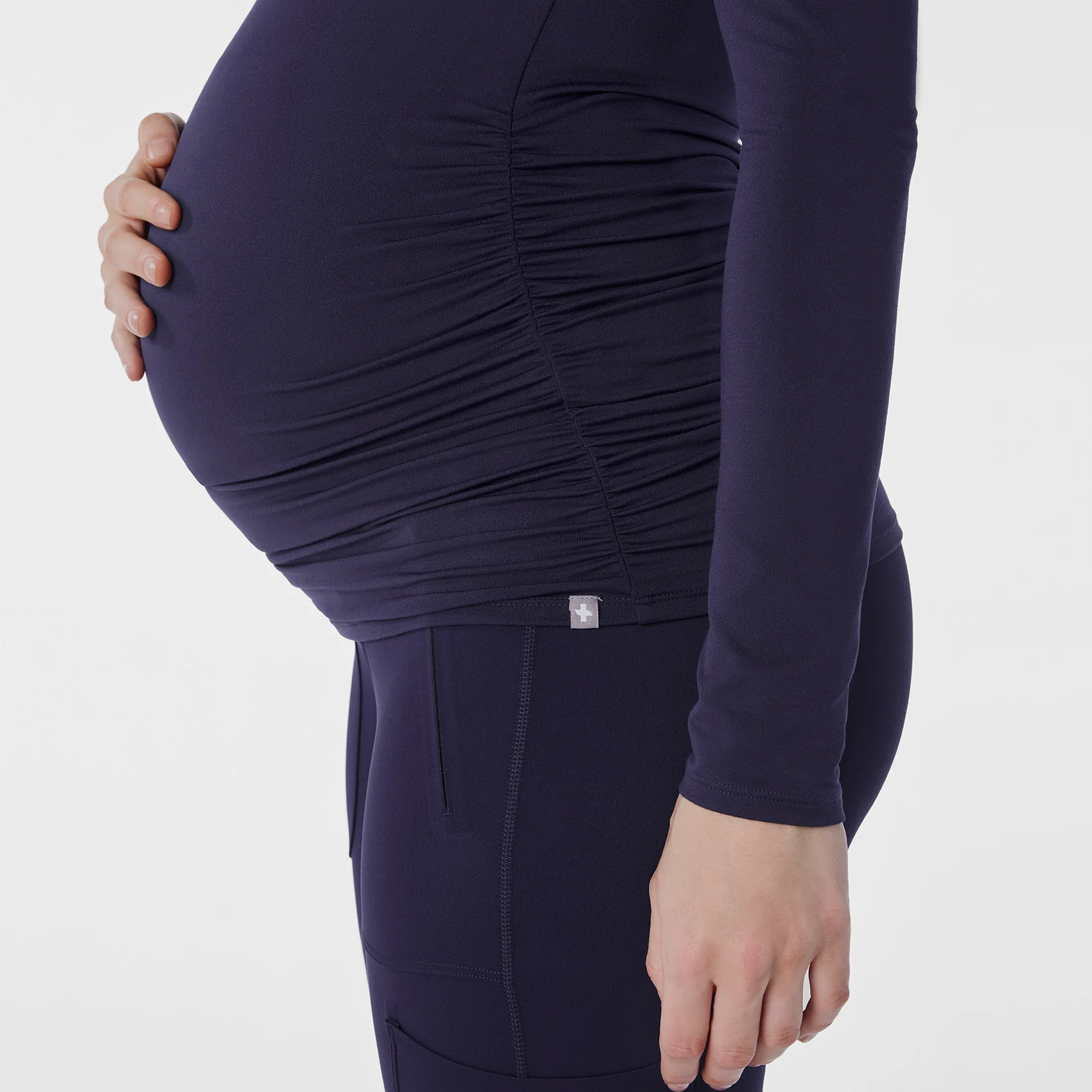 women's Navy Maternity - Longsleeve Underscrub