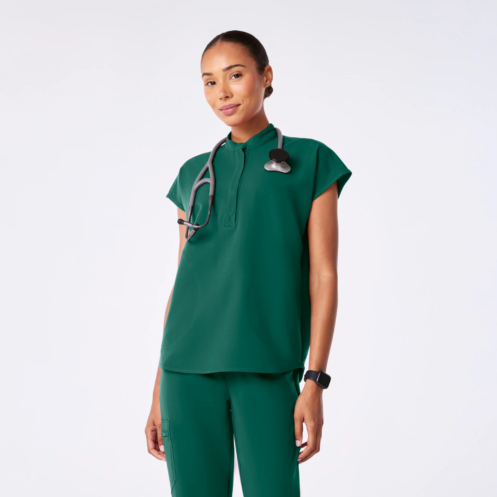 women's Hunter Green Rafaela - Oversized Scrub Top™
