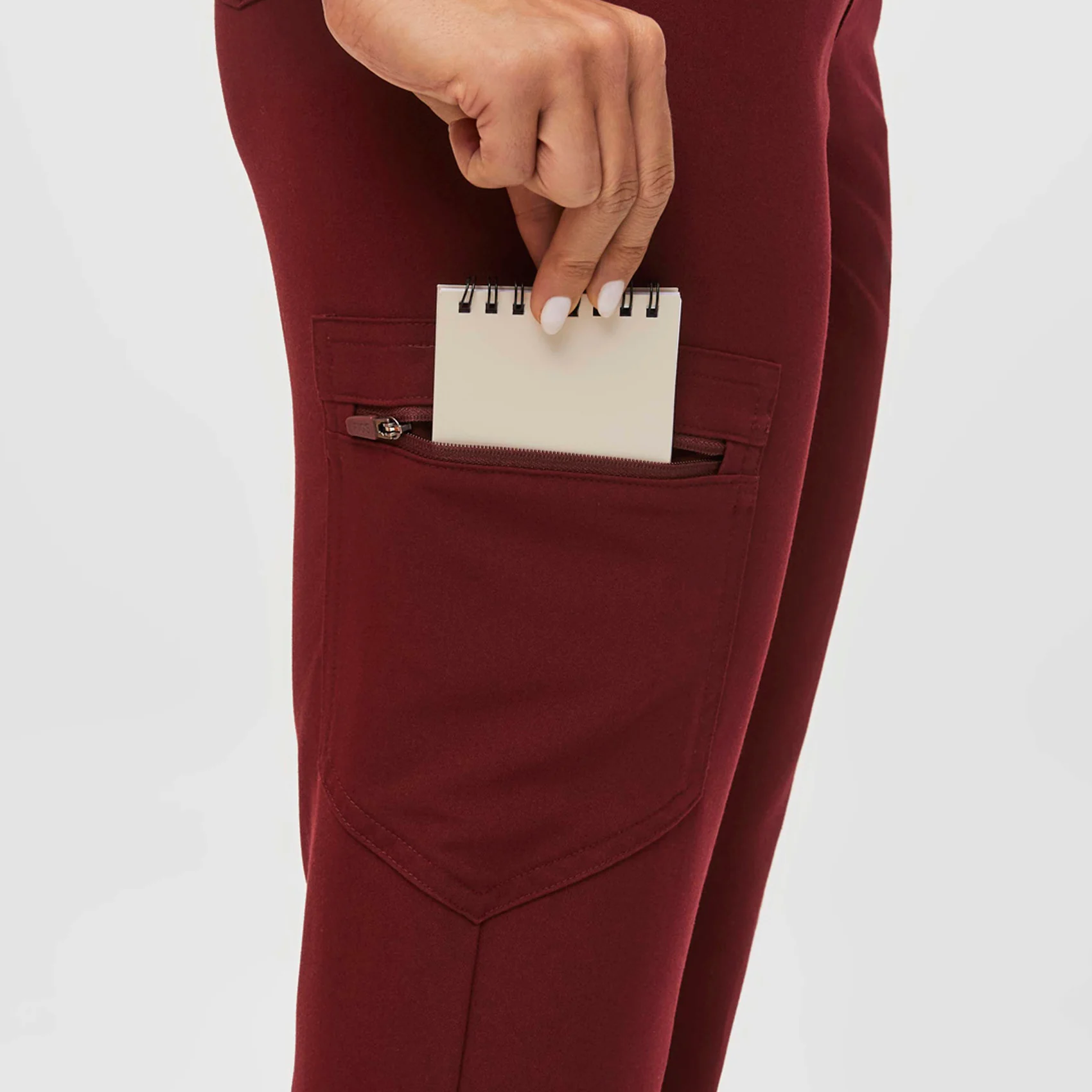 women's Burgundy Zamora™ High Waisted - Jogger Scrub Pants