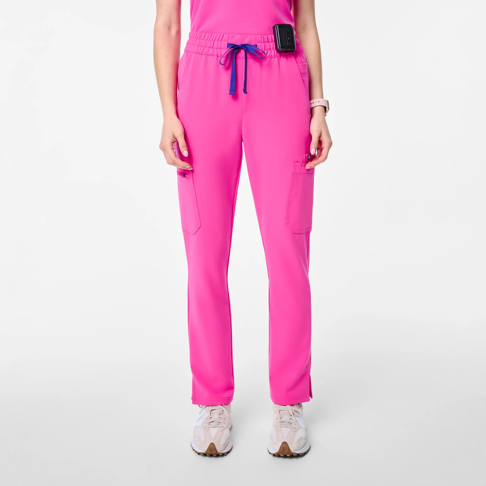 women's Rapid Response Pink High Waisted Dowa - Petite Scrub Pants