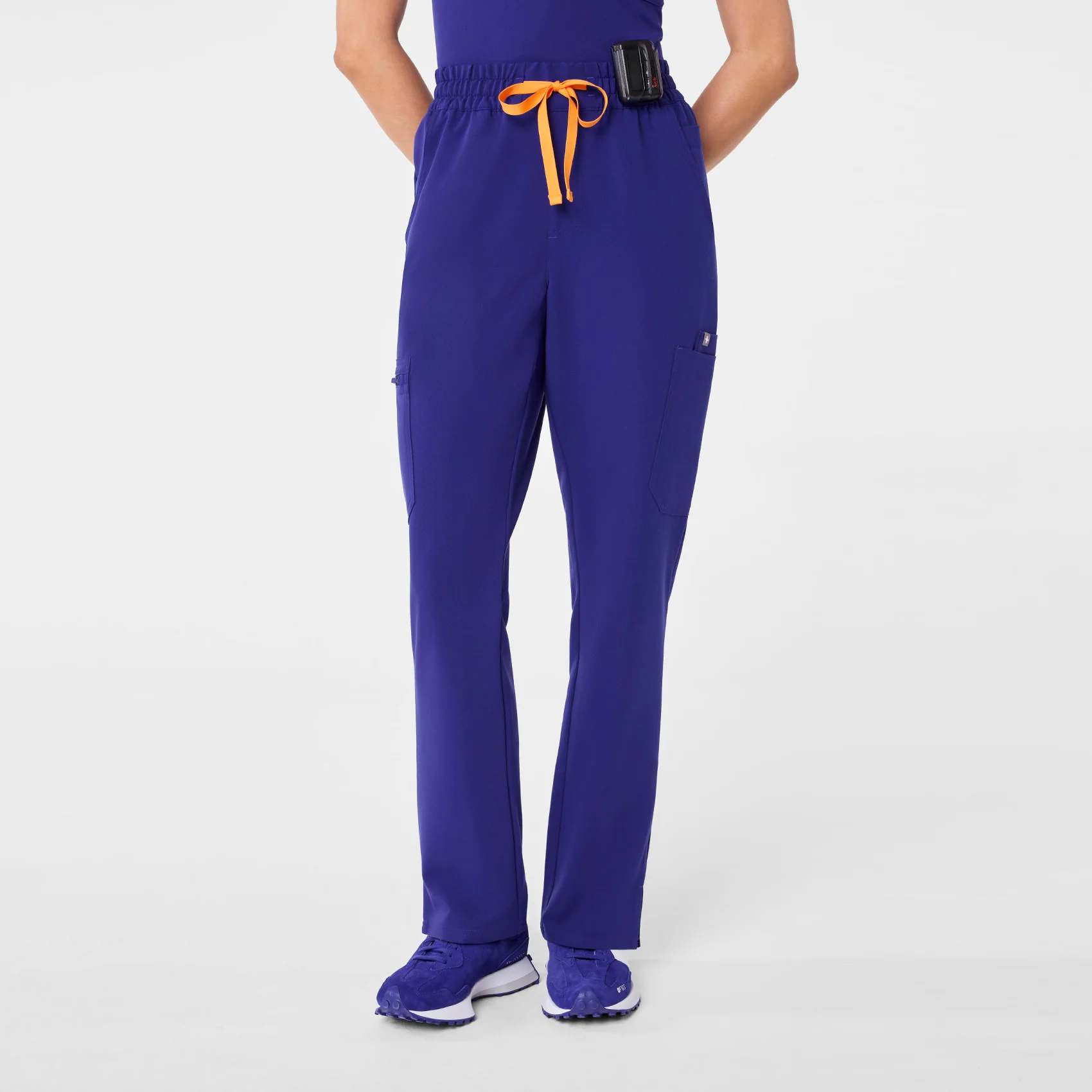 women's Deep Royal Blue High Waisted Dowa - Petite Scrub Pants