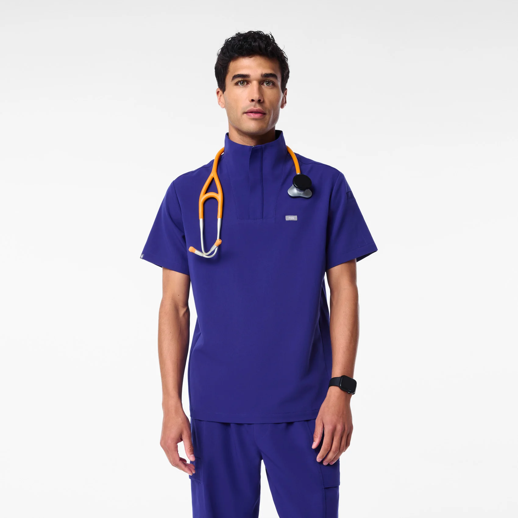 21011-men-s-deep-royal-blue-walden-mock-neck-scrub-top-1.webp men's Deep Royal Blue Walden Mock Neck - Scrub Top