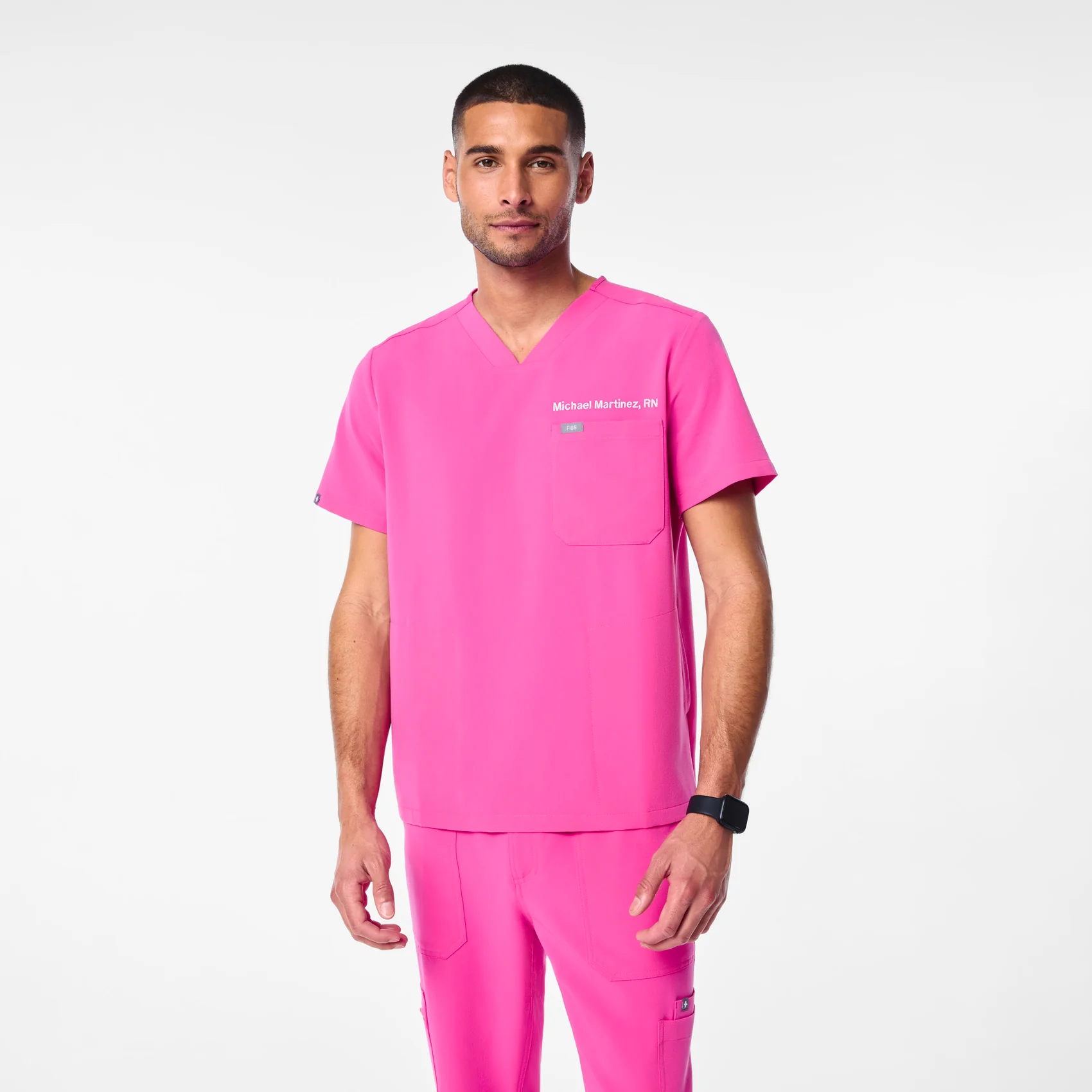 men's Rapid Response Pink Chisec - Three-Pocket Scrub Top™