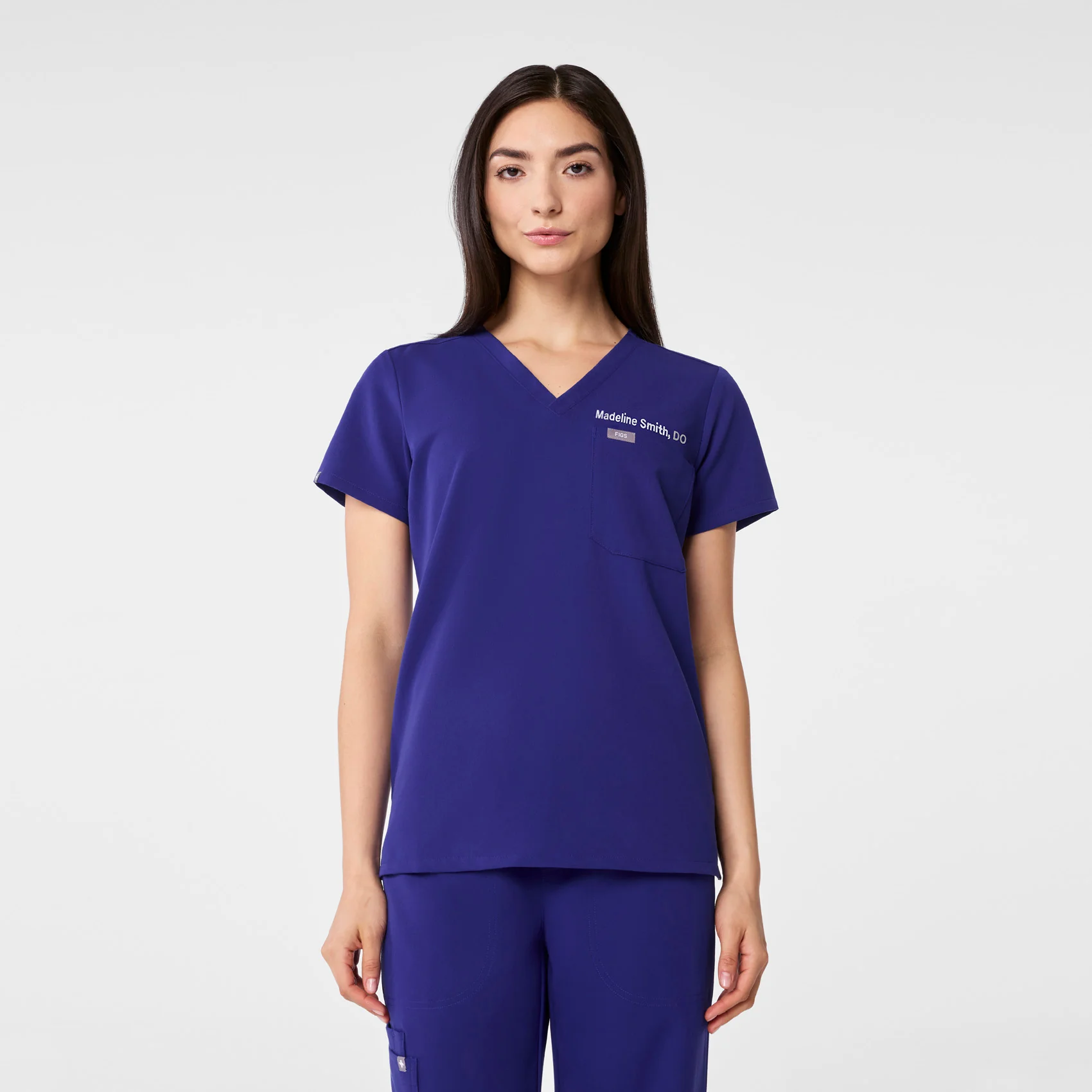 women's Deep Royal Blue Catarina Petite - One-Pocket Scrub Top™