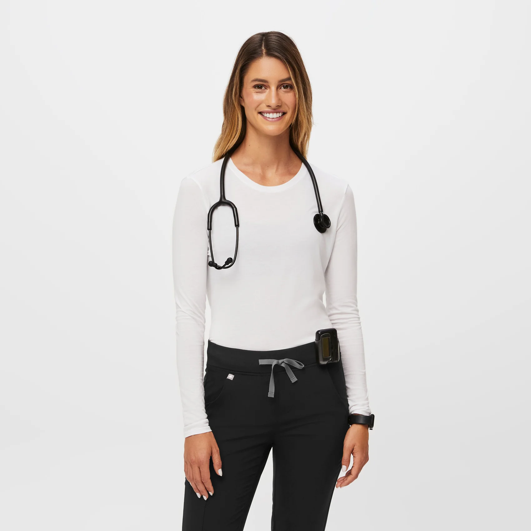 Women's White Supersoft - Longsleeve Underscrub