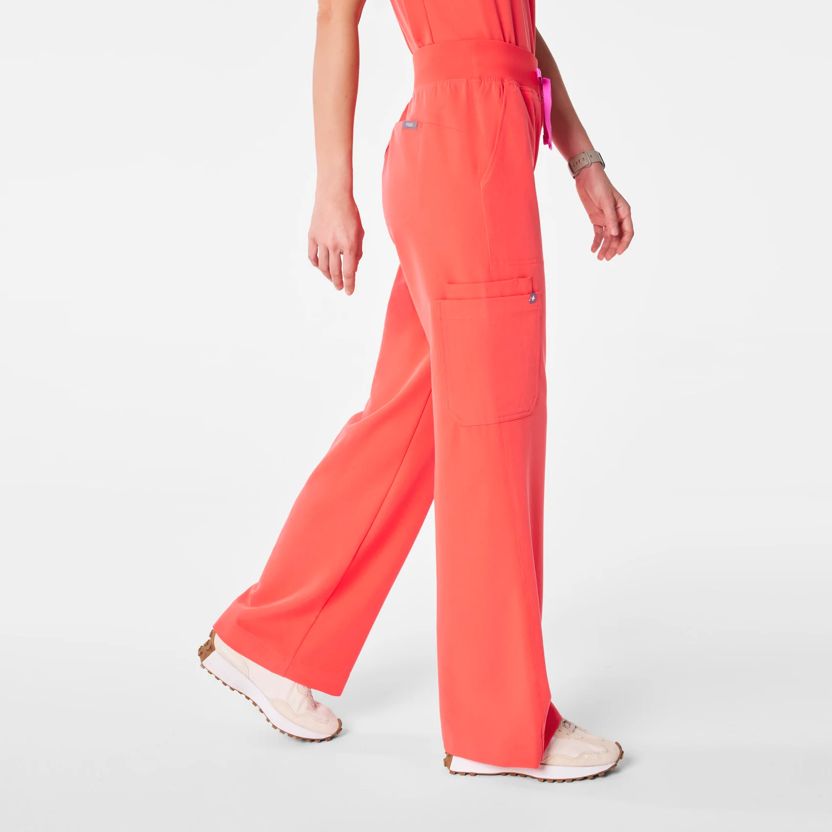 women's Fireside High Waisted Isabel Wide Leg - Tall Scrub Pant