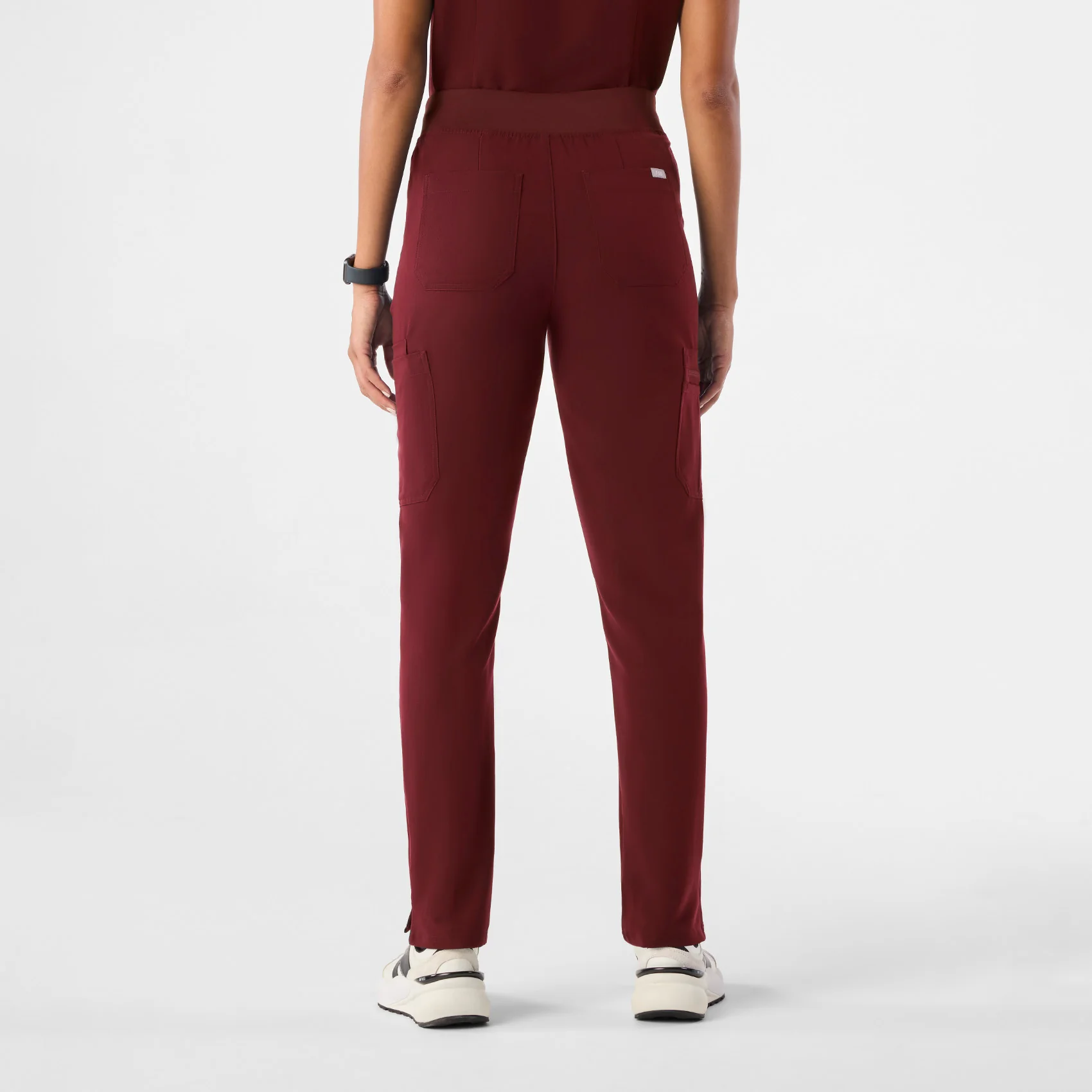 women's Burgundy Yola™ High Waisted 2.0 - Skinny Scrub Pants