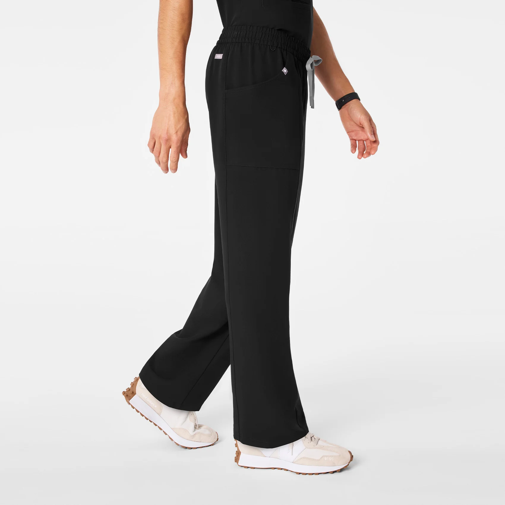 men's Black Vernon - Tall Relaxed Straight Leg Scrub Pant