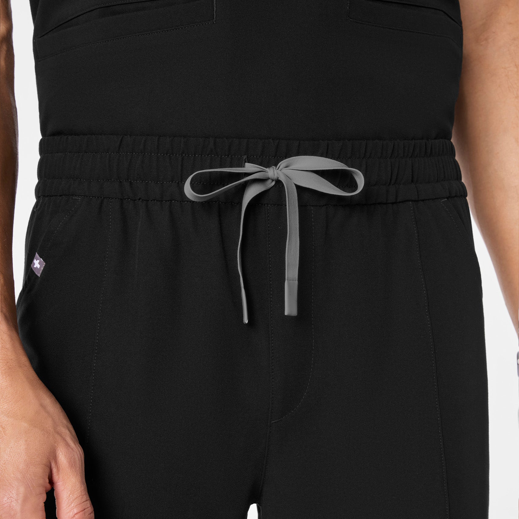men's Black Vernon - Tall Relaxed Straight Leg Scrub Pant