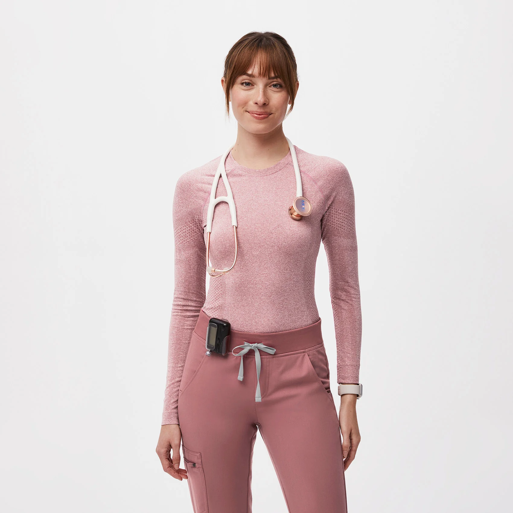 women's Mauve Salta Seamless - Longsleeve Underscrub