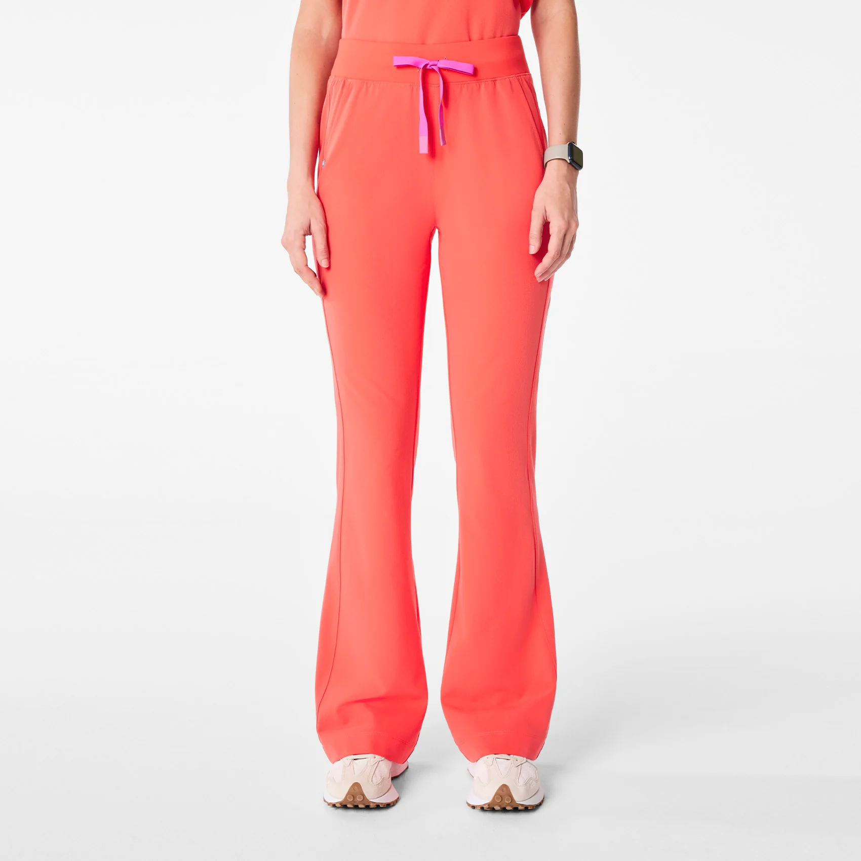 women's Fireside High Waisted Kimberley Slim Flare - Petite Scrub Pant