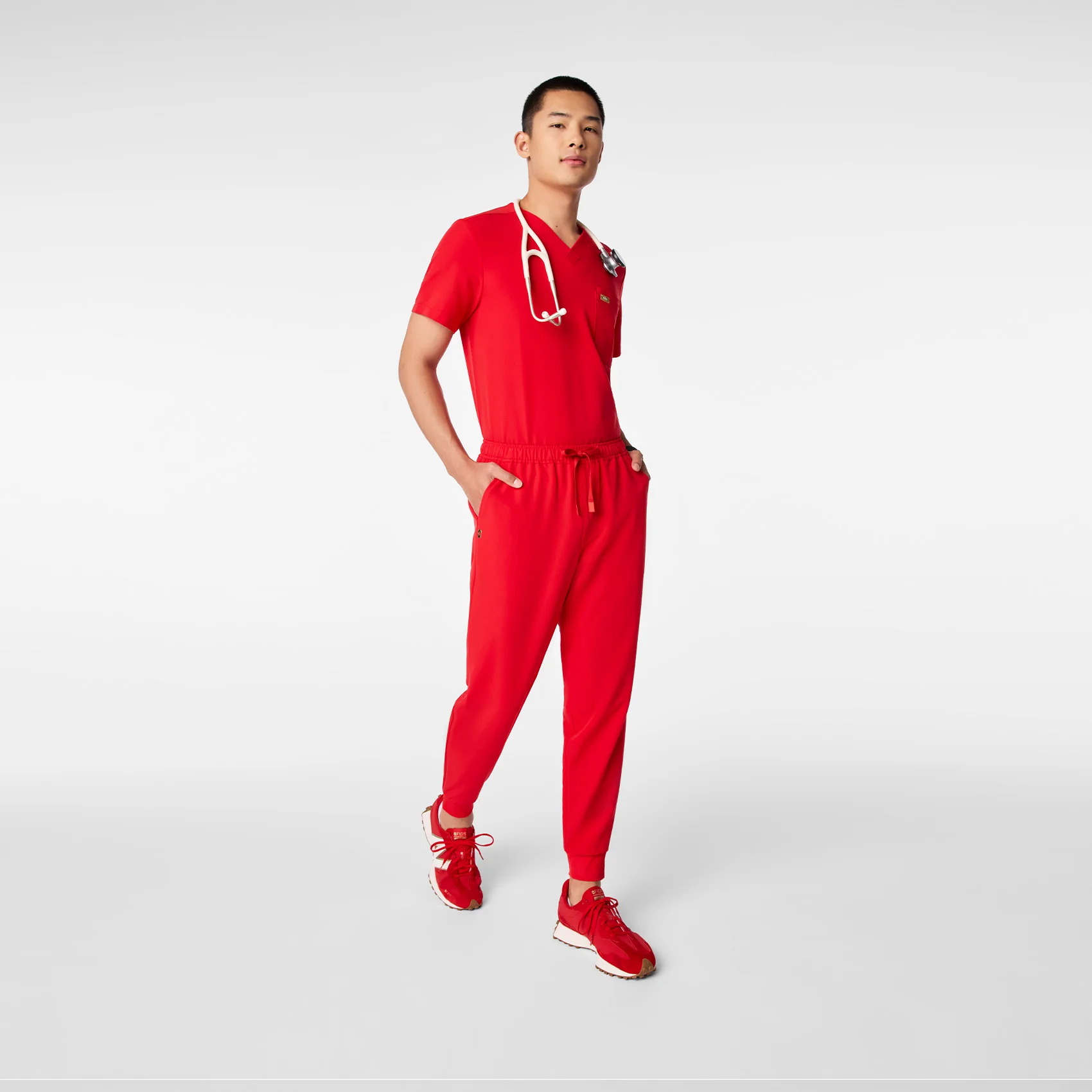 22661-men-s-lunar-new-year-pop-red-leon-three-pocket-scrub-toptm-2.webp men's Lunar New Year Pop Red Leon - Three-Pocket Scrub Top™