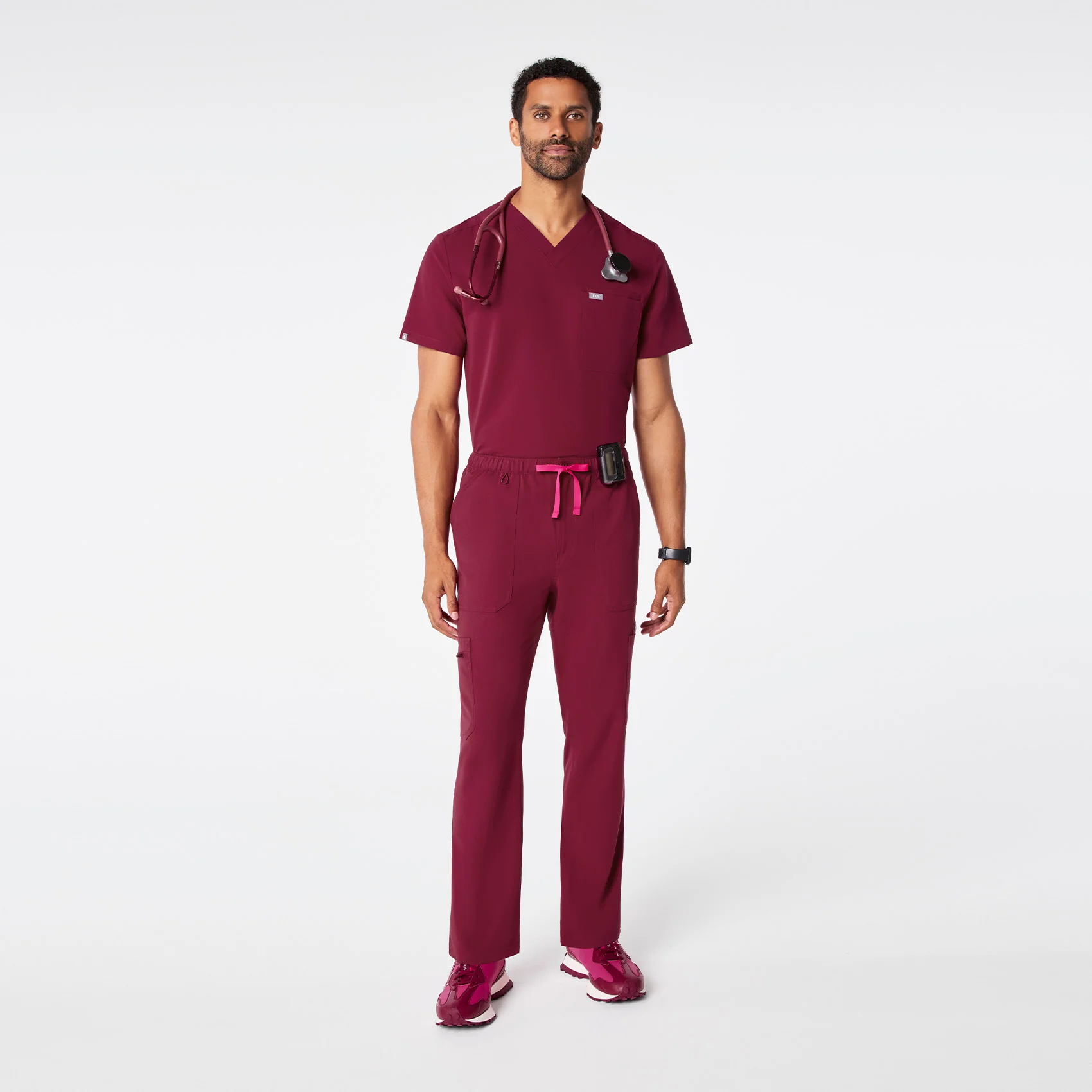 22774-men-s-deep-cranberry-cairo-cargo-scrub-panttm-2.webp men's Deep Cranberry Cairo - Cargo Scrub Pant™