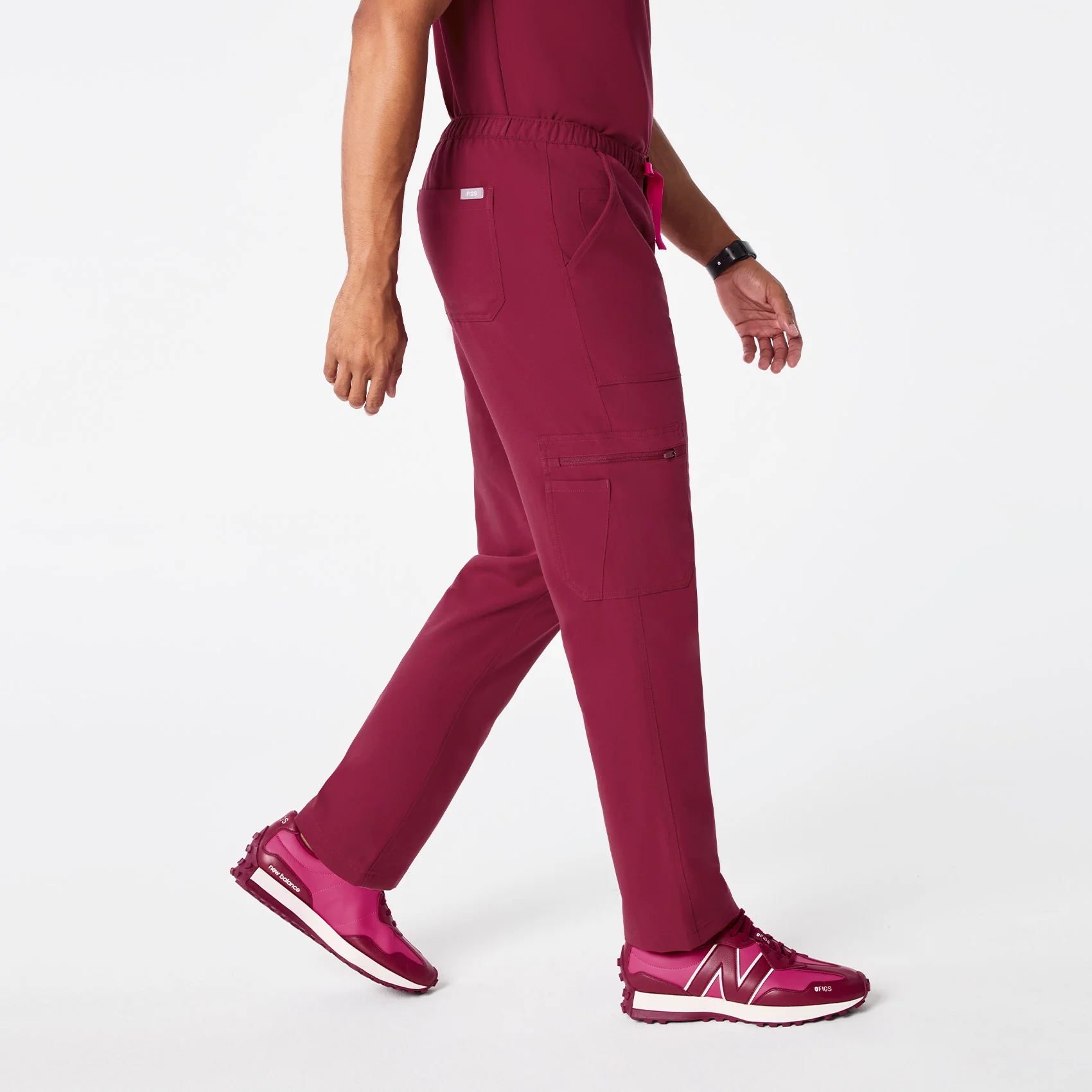 22774-men-s-deep-cranberry-cairo-cargo-scrub-panttm-3.webp men's Deep Cranberry Cairo - Cargo Scrub Pant™