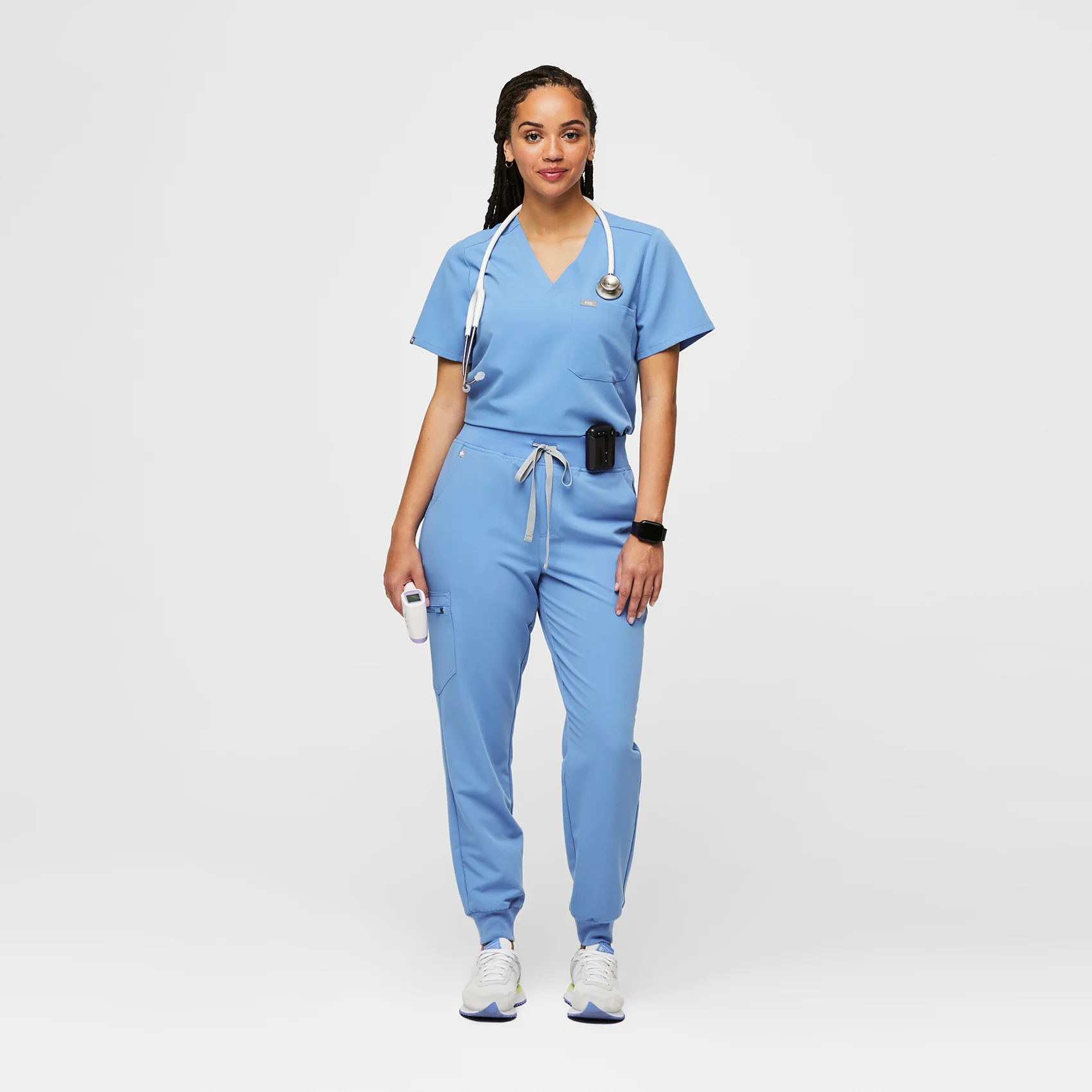 women's Ceil Blue Zamora™ High Waisted - Jogger Scrub Pants