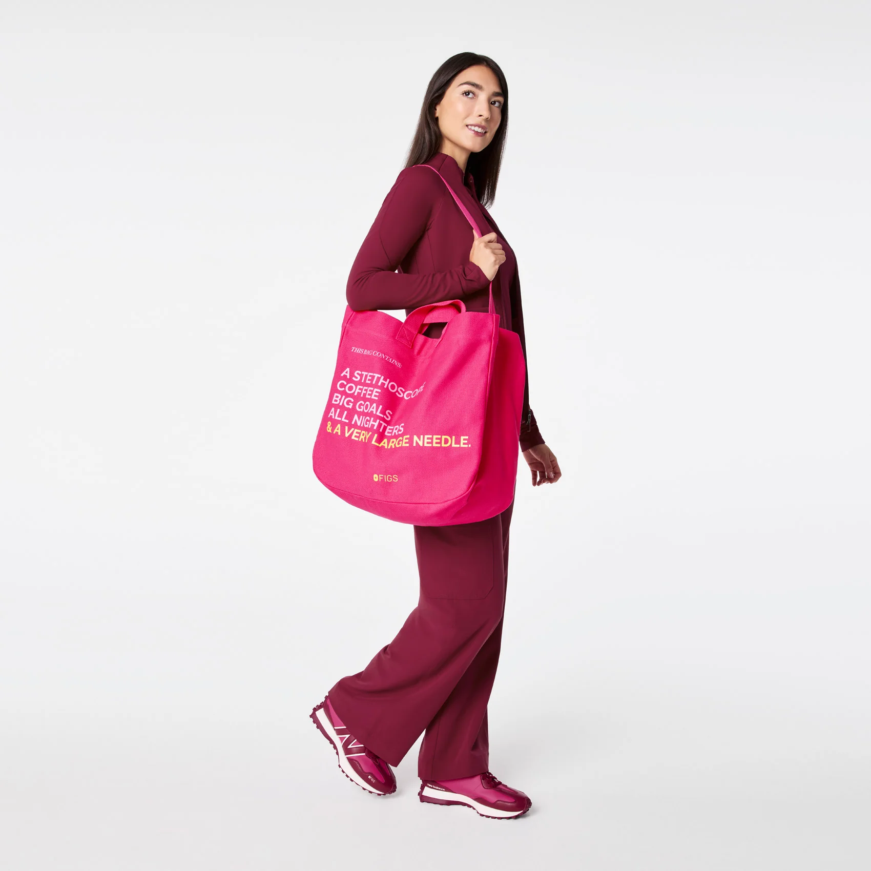 Shocking Pink A Very Large Needle Tote