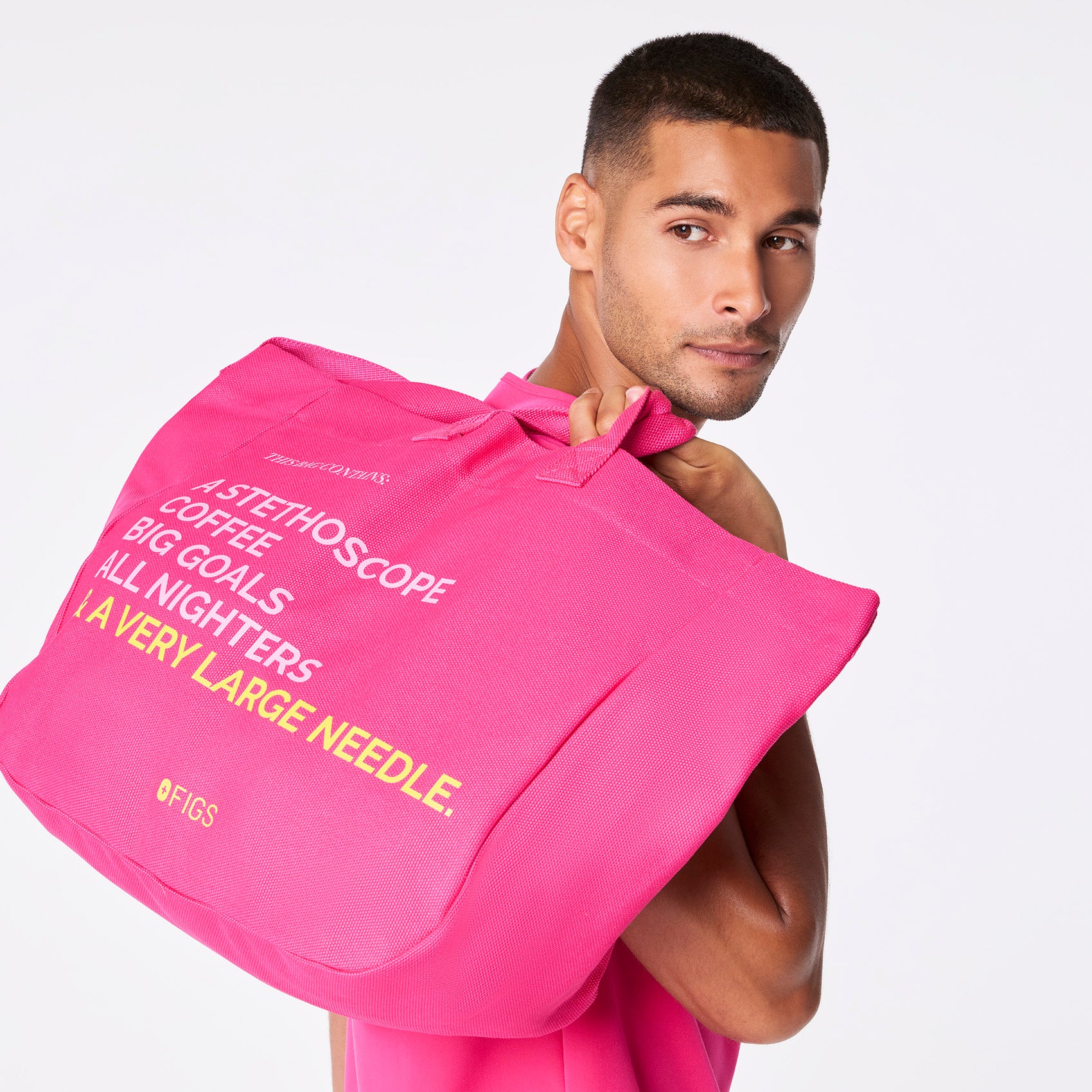 Shocking Pink A Very Large Needle Tote