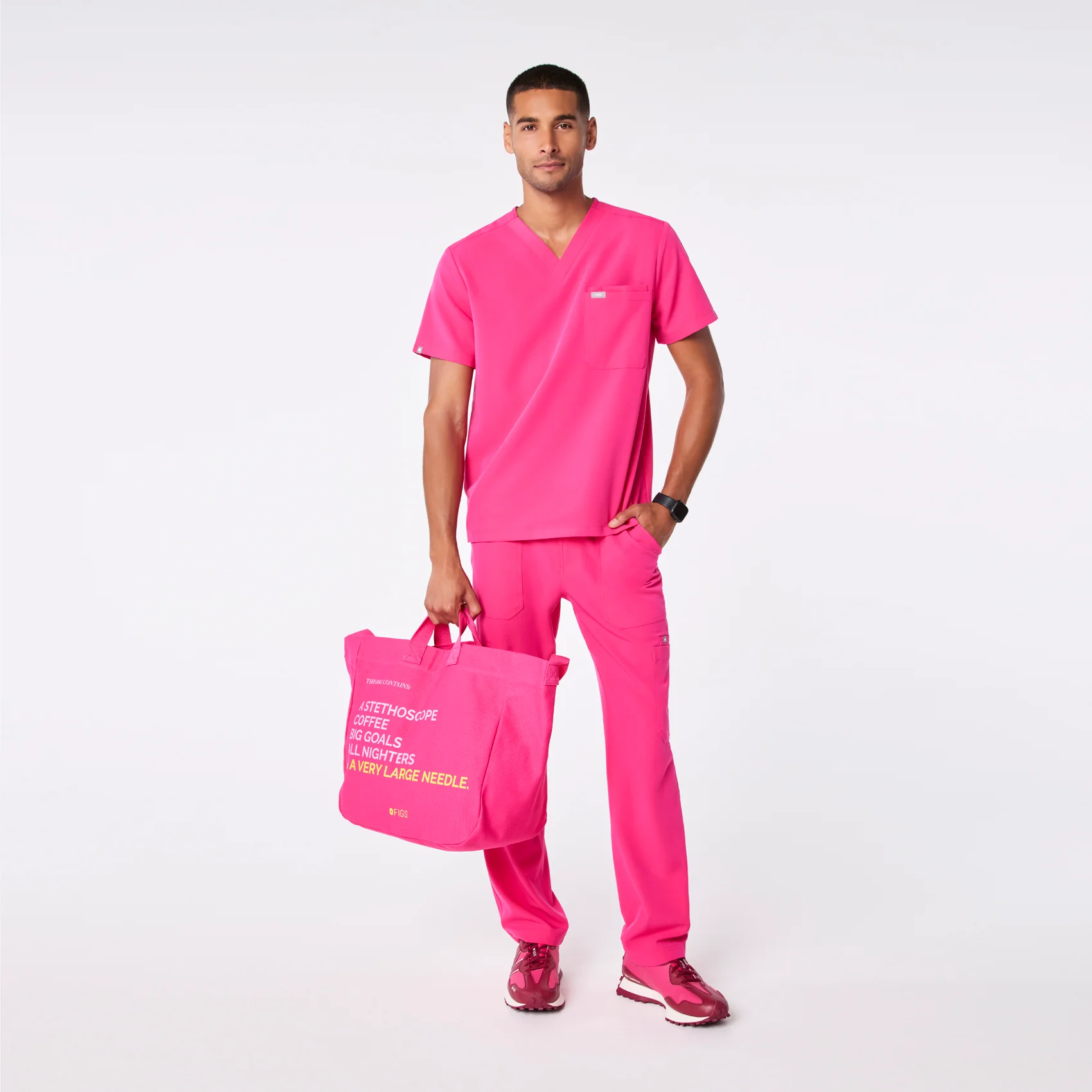 Shocking Pink A Very Large Needle Tote