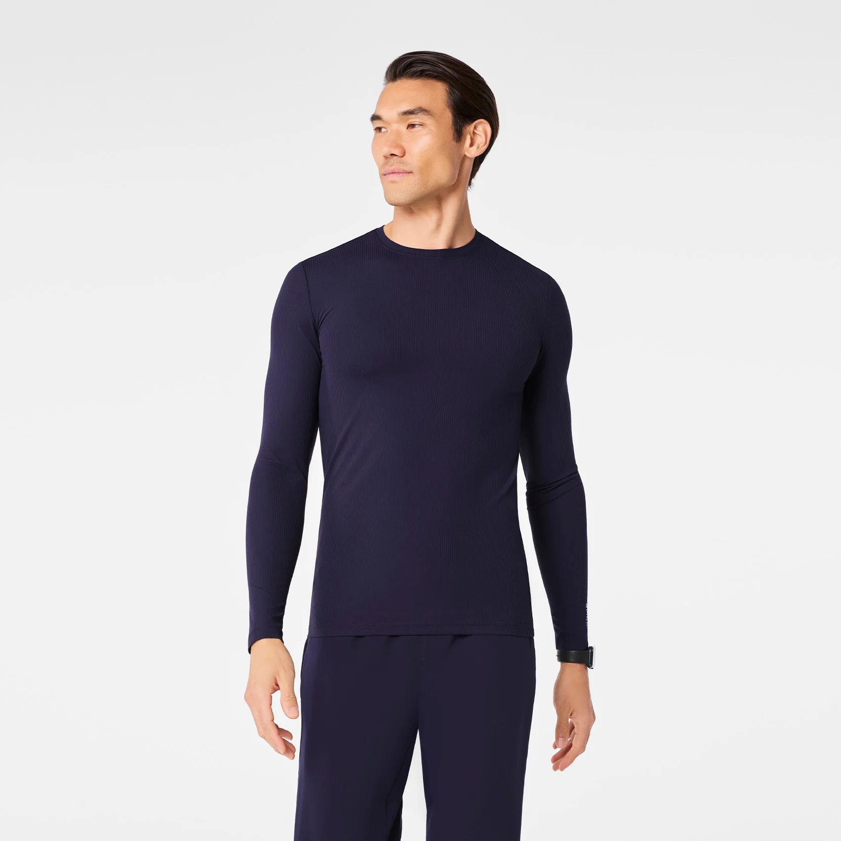 23177-men-s-navy-ribbed-longsleeve-underscrub-1.webp men's Navy Ribbed - Longsleeve Underscrub