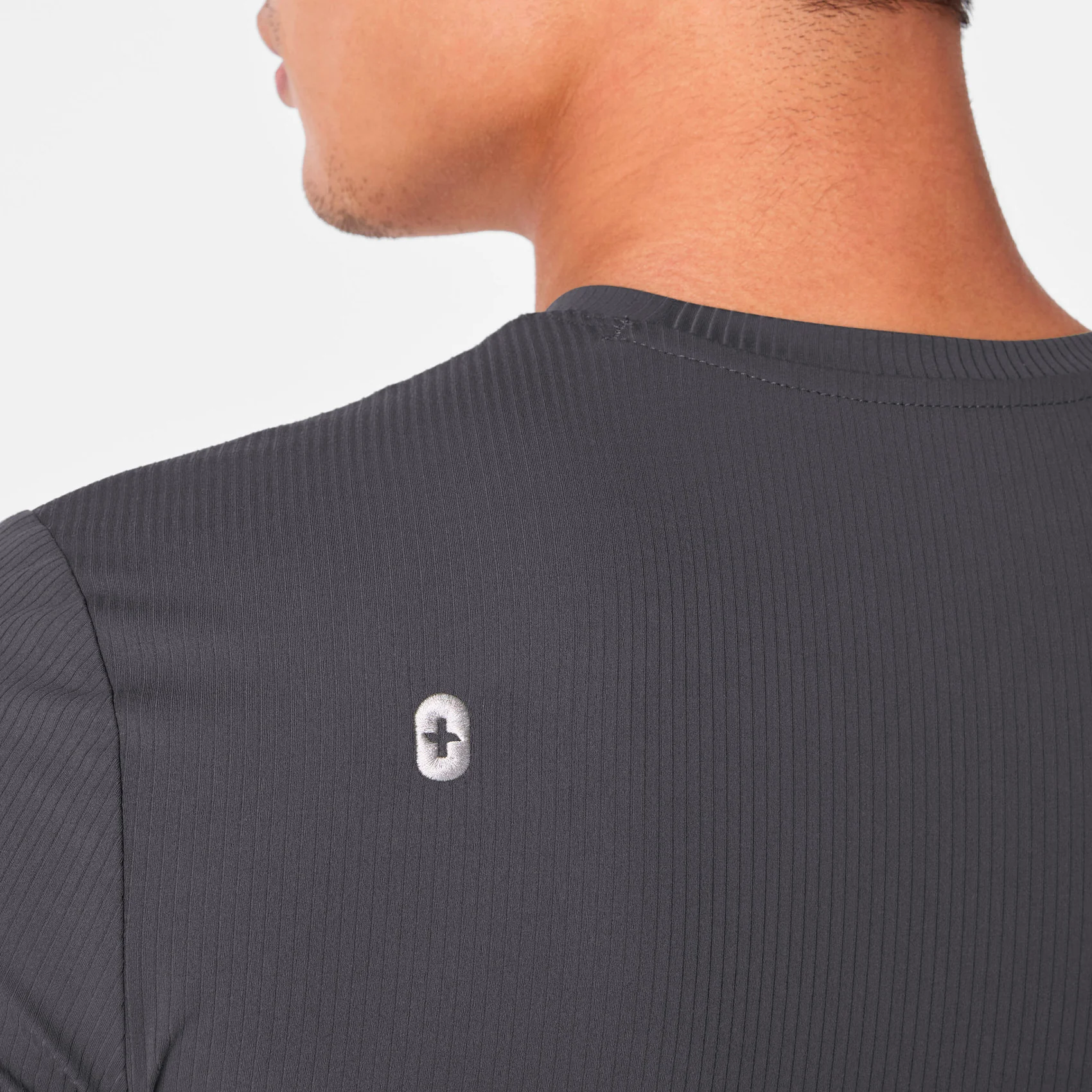 men's Charcoal Ribbed - Longsleeve Underscrub