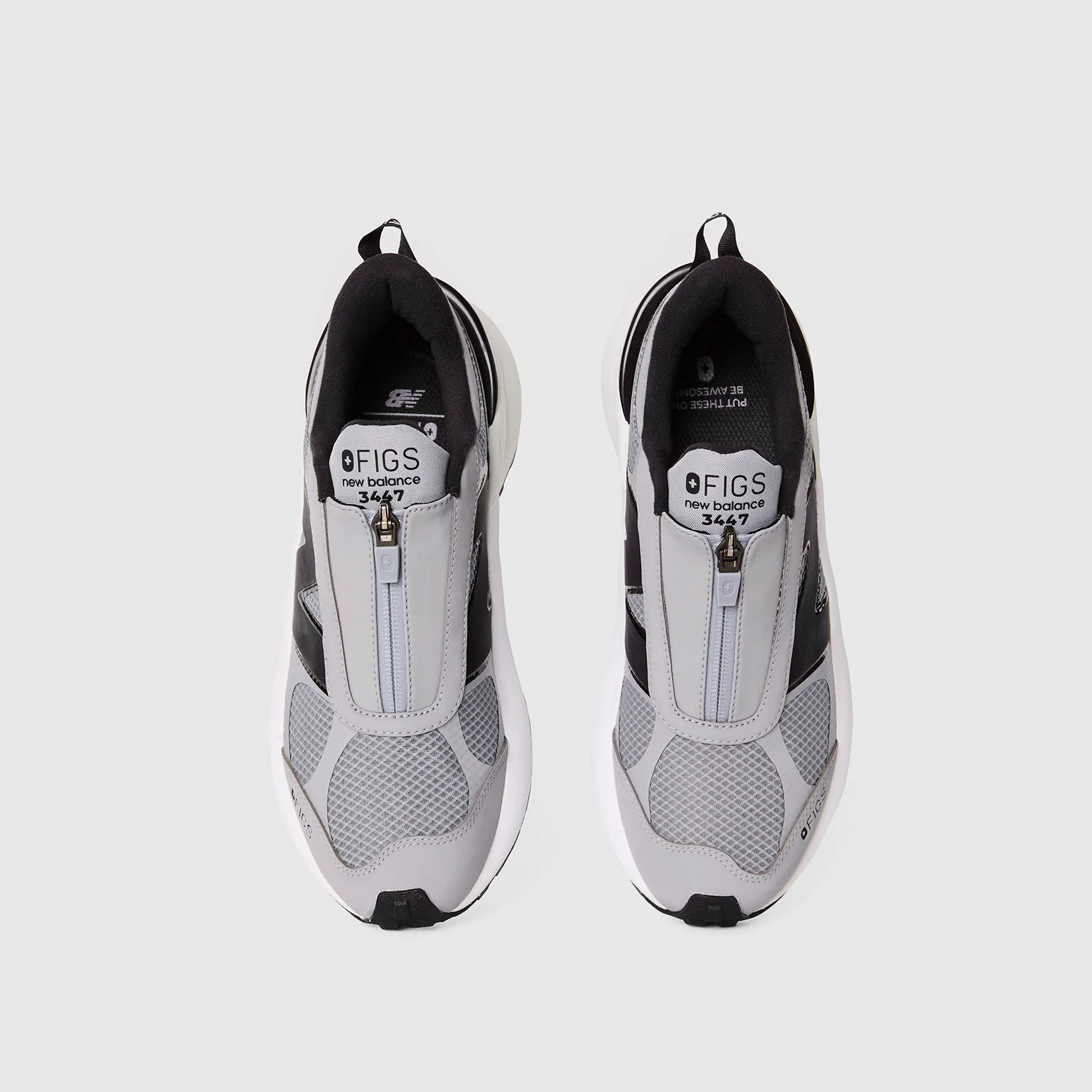 unisex Graphite FIGS | New Balance 3447 Zip