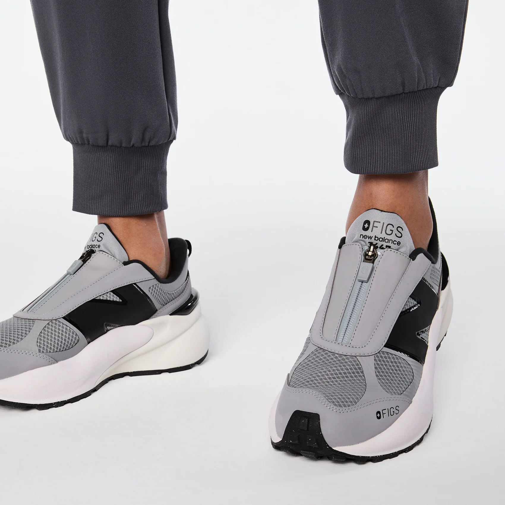 unisex Graphite FIGS | New Balance 3447 Zip