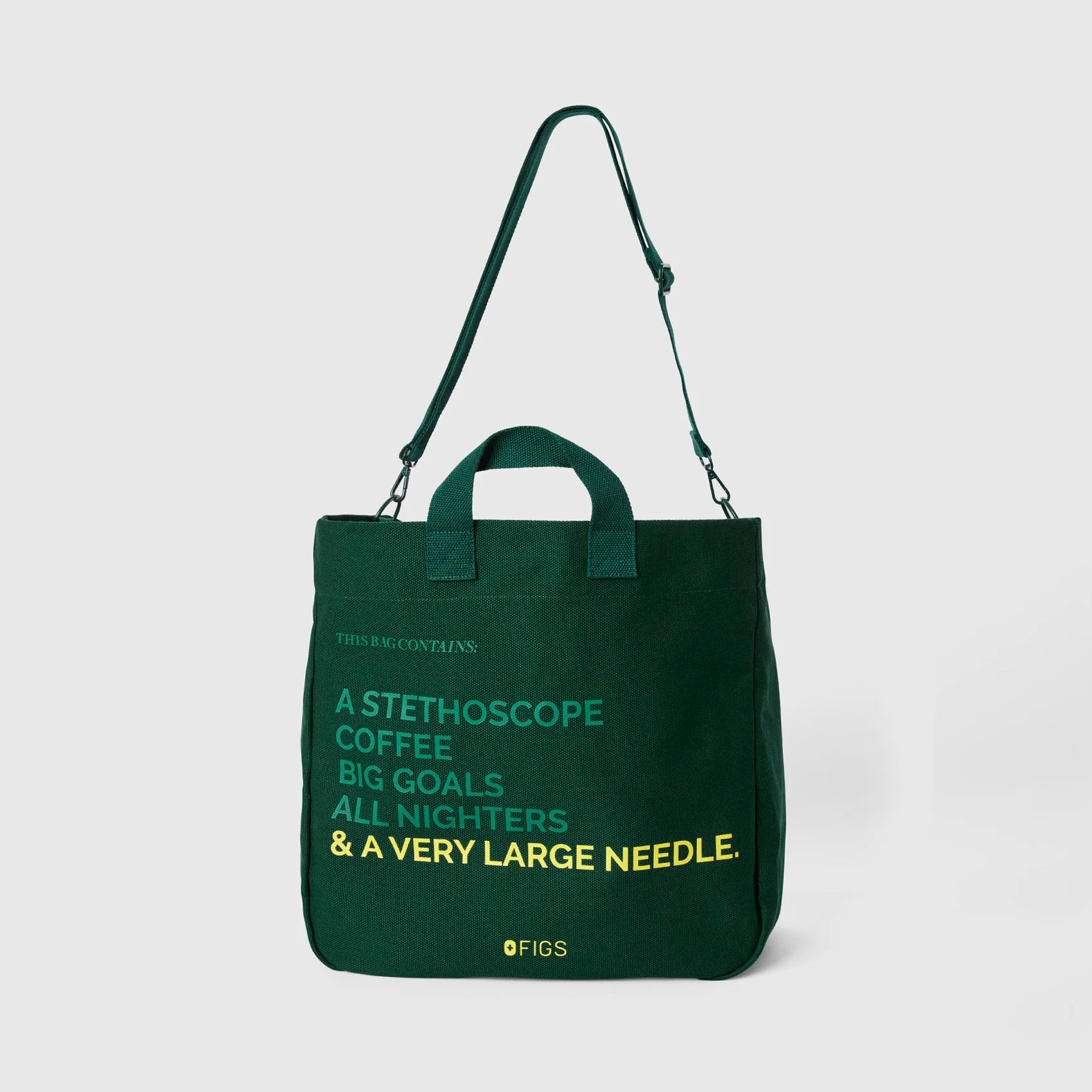23598-forest-green-a-very-large-needle-detachable-strap-tote-1.webp Forest Green A Very Large Needle - Detachable Strap Tote