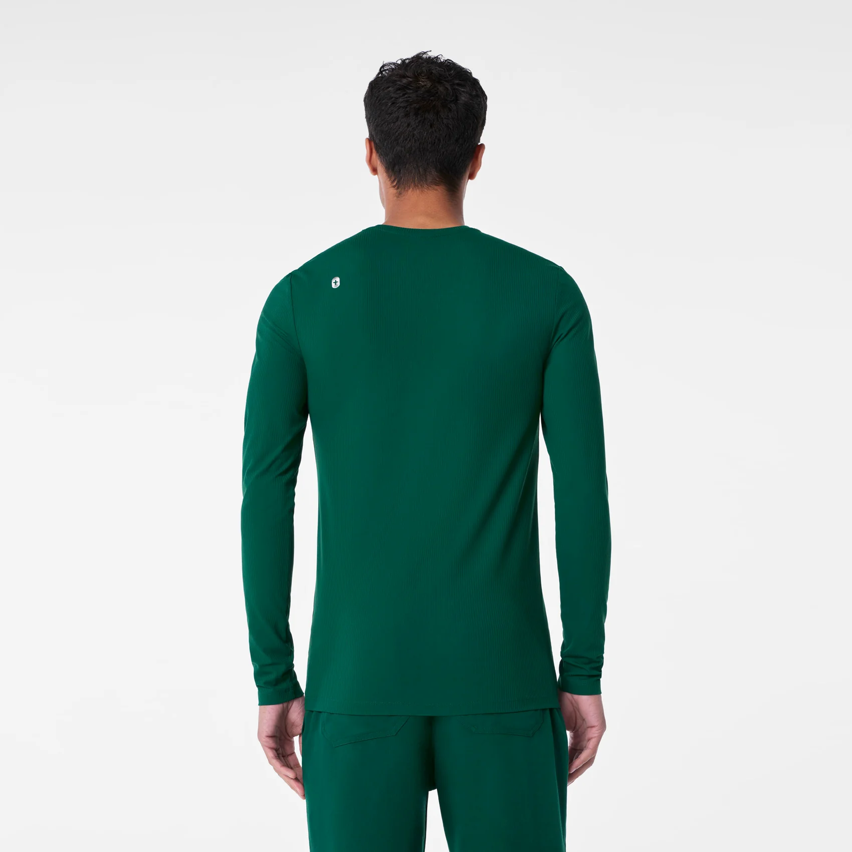 men's Forest Green Ribbed - Longsleeve Underscrub