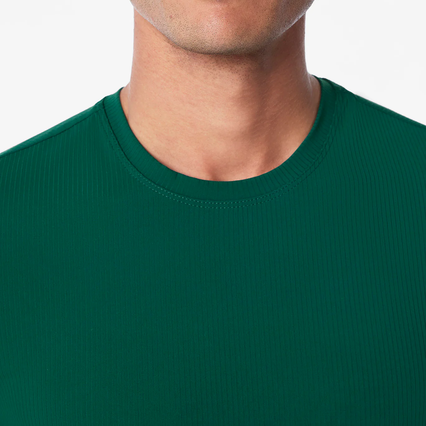 men's Forest Green Ribbed - Longsleeve Underscrub